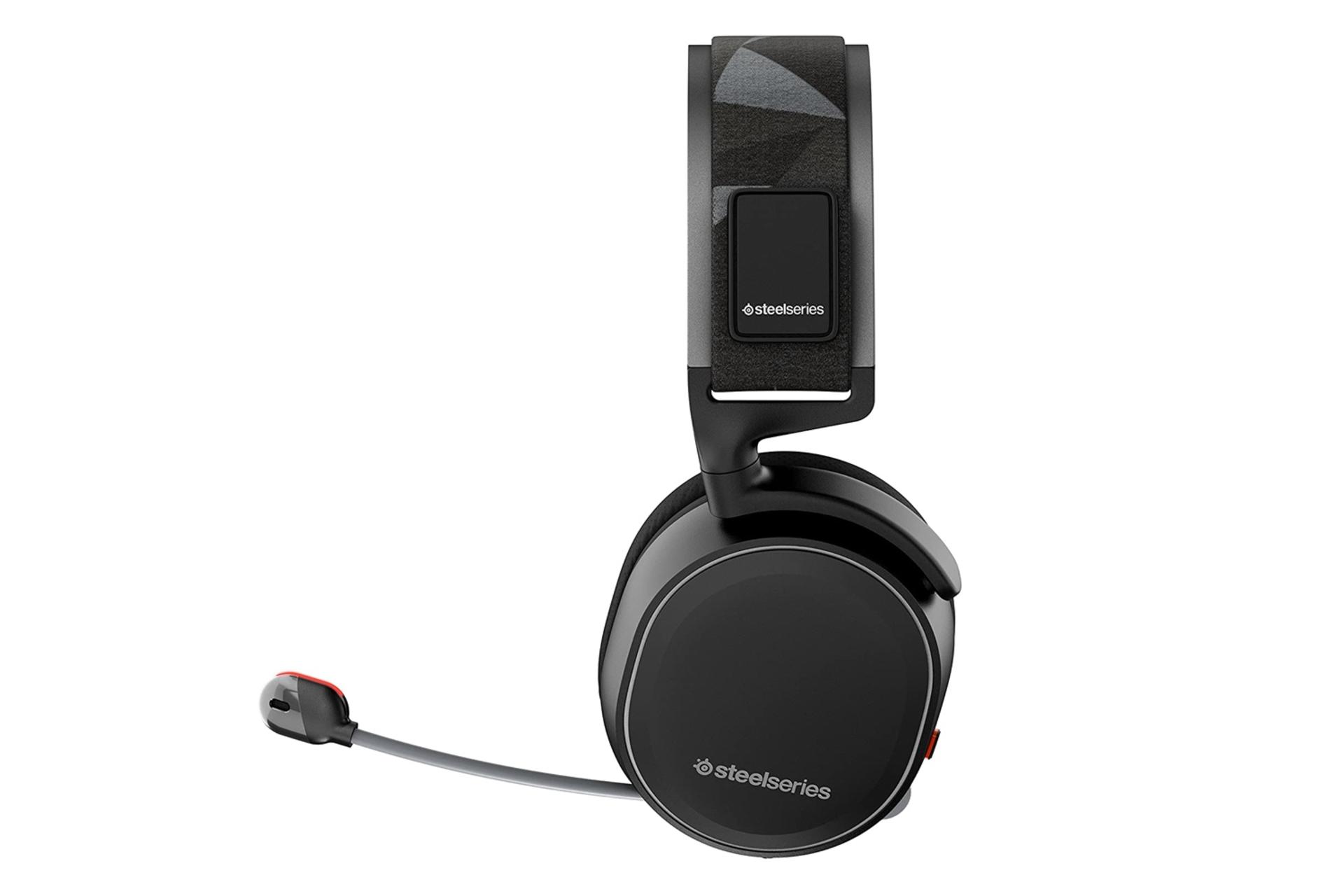 نمای کناری هدست گیمینگ استیل سریز SteelSeries Arctis 7 مشکی