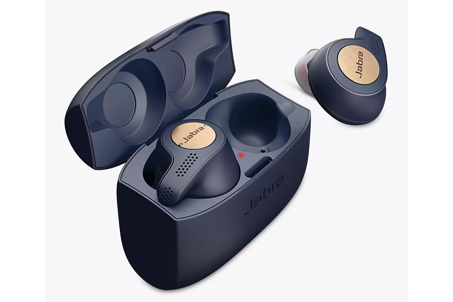 محفظه شارژ ایرباد بی سیم جبرا Jabra Elite 85h آبی