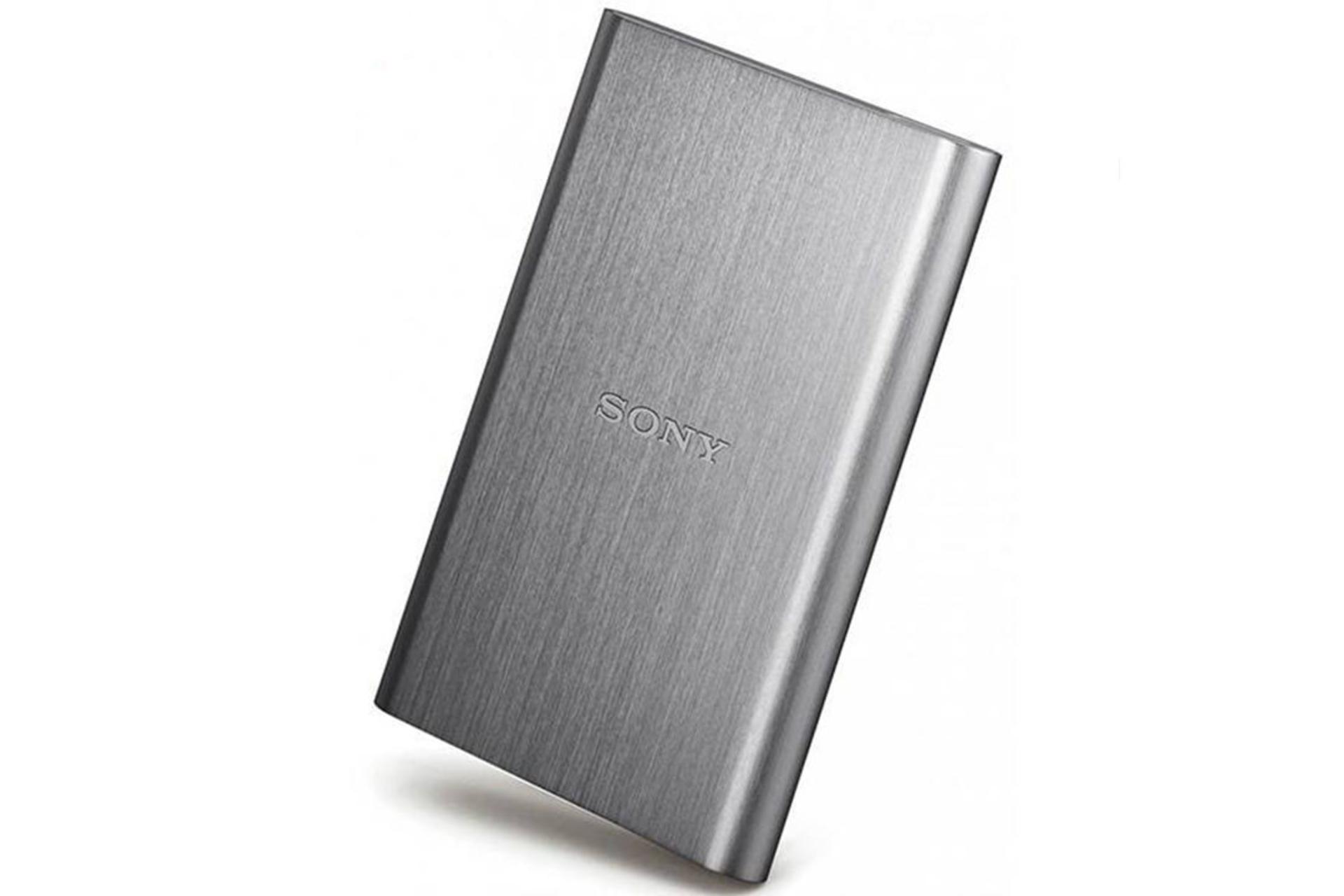 نمای جلو هارد دیسک سونی HD-E1 ظرفیت 1 ترابایت رنگ نقره ای