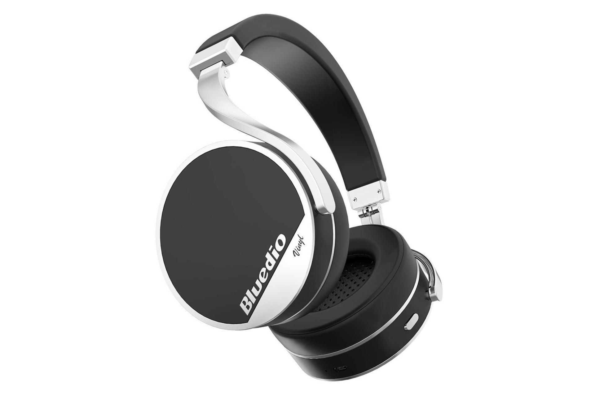 نمای چپ هدفون بی سیم بلاژیو Bluedio Vinyl Plus مشکی نقره ای