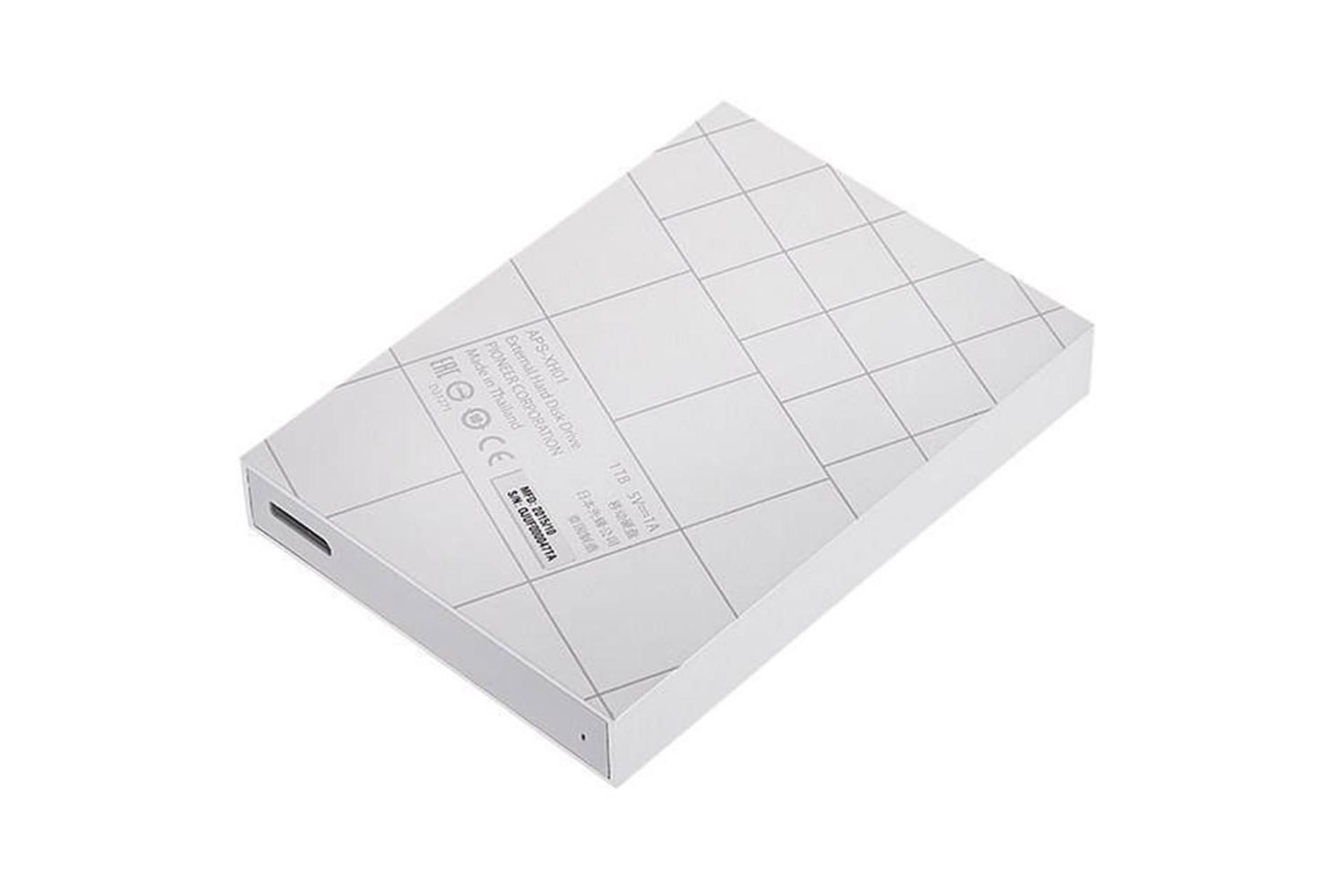 نمای جلو هارد دیسک پایونیر Portable APS-XH01 ظرفیت 1 ترابایت رنگ سفید