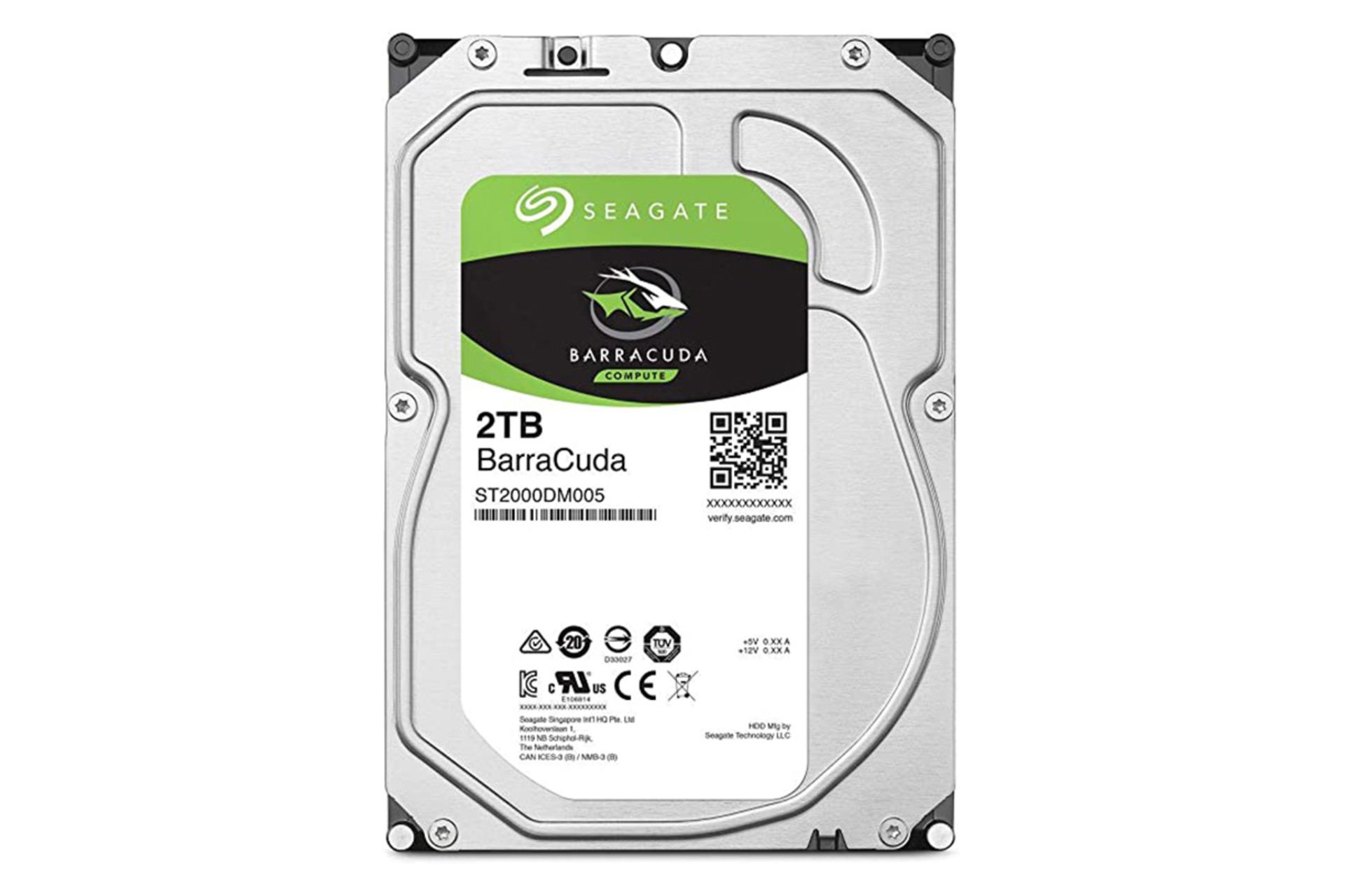 نمای جلو هارد اکسترنال سیگیت مدل باراکودا با ظرفیت 2 ترابایت