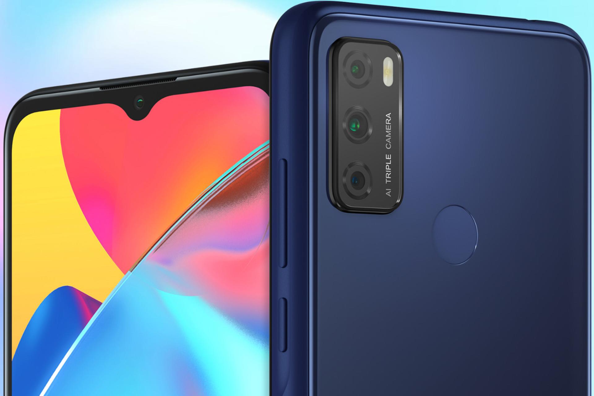 نمای دوربین آلکاتل وان اس 2021 رنگ آبی