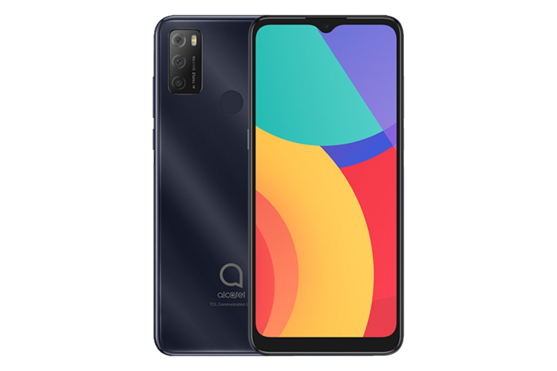 نمای جلو و پشت آلکاتل وان اس 2021 رنگ مشکی