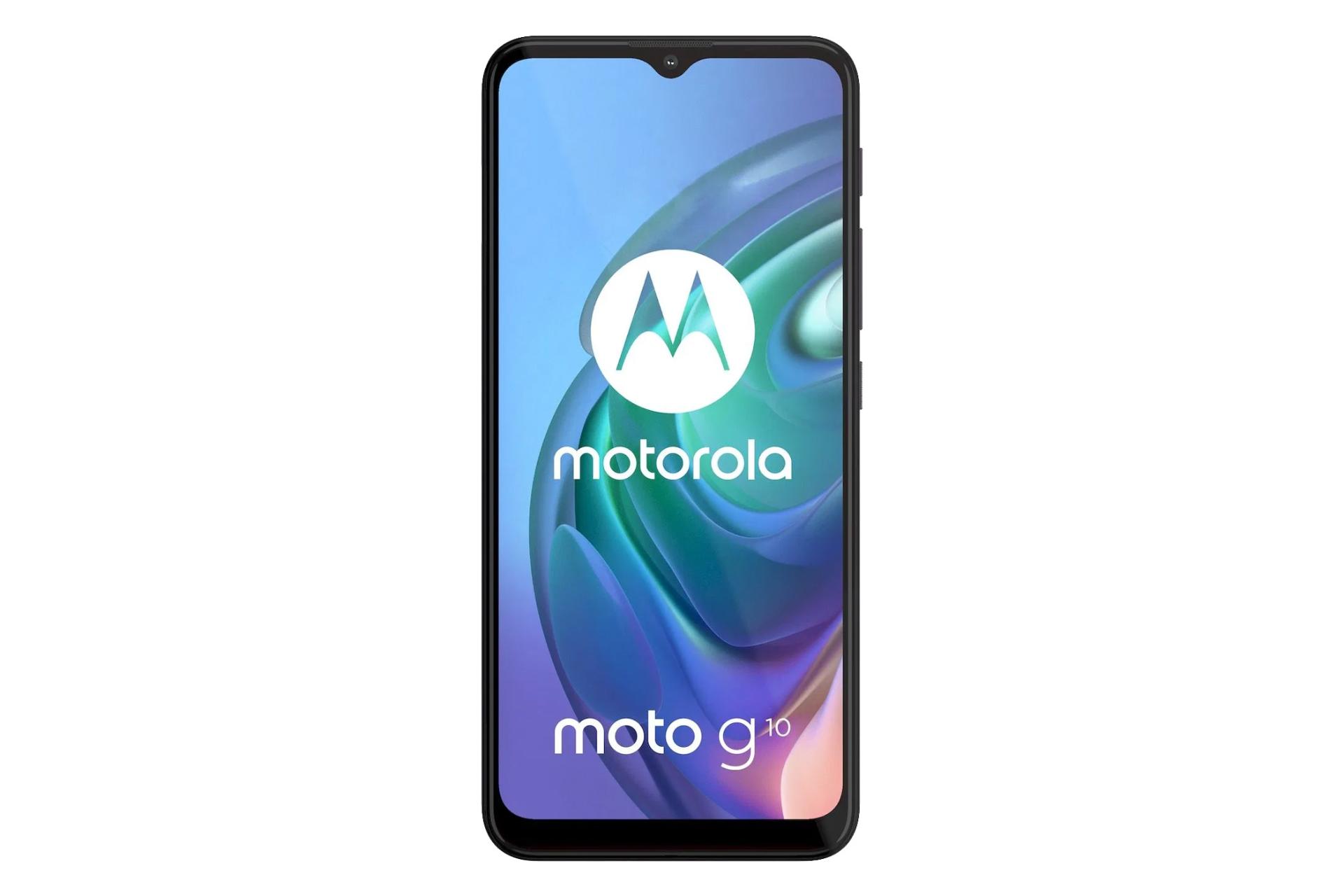 نمای جلو موبایل موتو جی 10 موتورولا رنگ مشکی