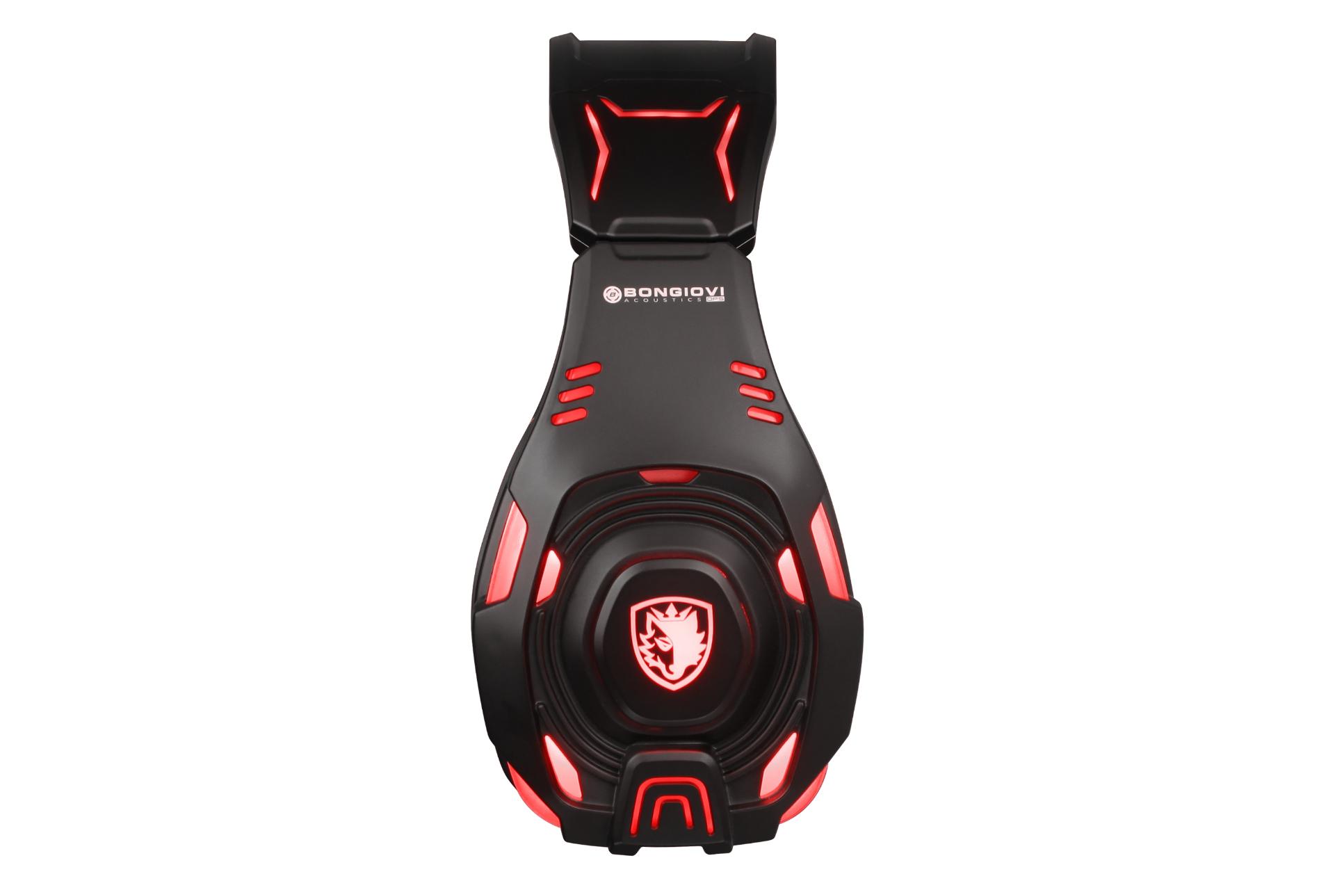 نمای جانبی هدست گیمینگ سادس SADES Knight Pro قرمز