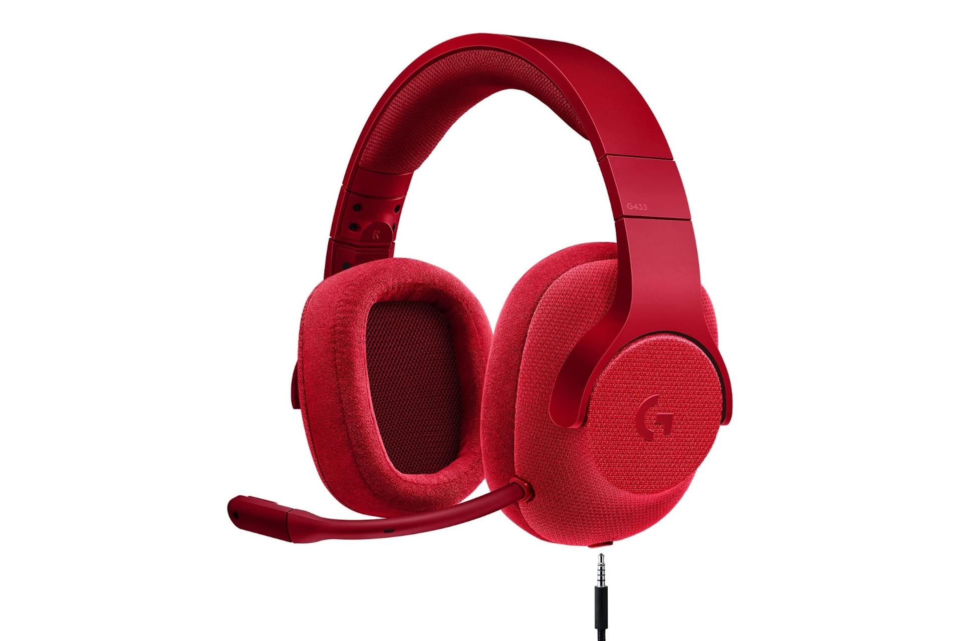 کابل جداشونده هدفون باسیم گیمینگ لاجیتک G433 قرمز