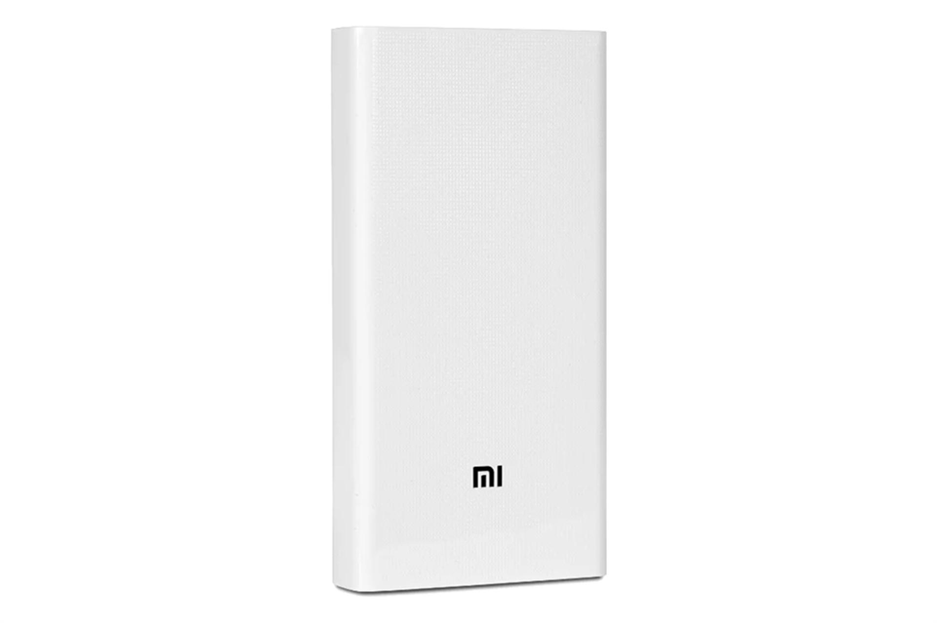 نمای روبرو پاور بانک شیائومی می پاوربانک Xiaomi Mi Power Bank 2i PLM06ZM 20000mAh با ظرفیت 20000 م