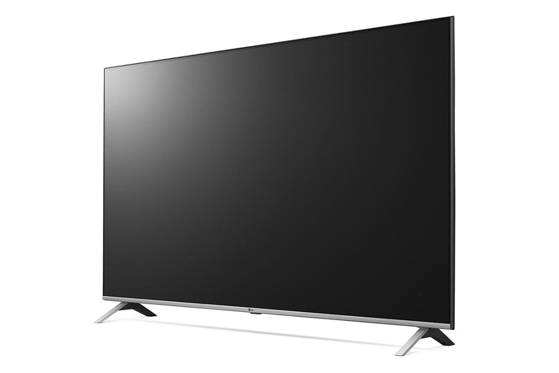 نمای نیمرخ تلویزیون ال جی UN8060 مدل 55 اینچ با صفحه خاموش