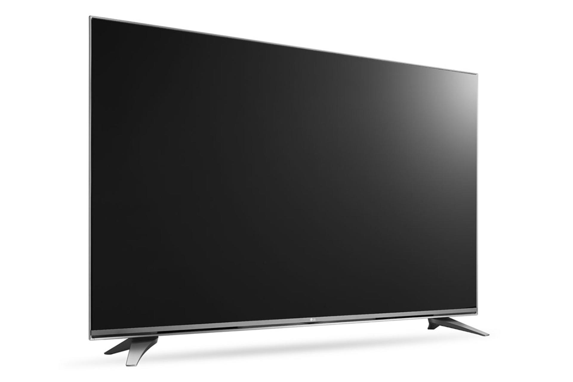 نمای نیمرخ تلویزیون ال جی UH750 مدل 43 اینچ با صفحه خاموش