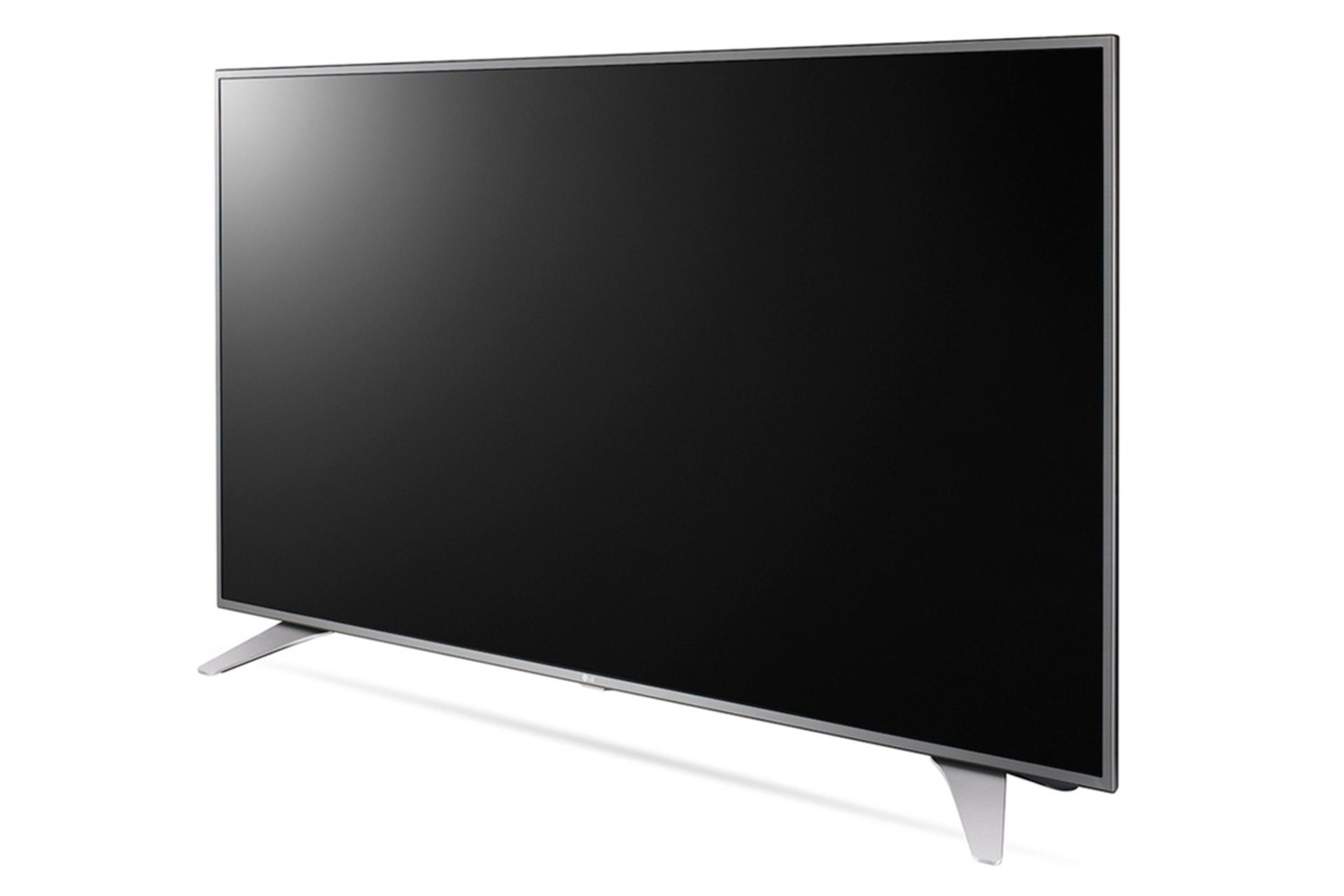 نمای نیمرخ تلویزیون ال جی UH650 مدل 43 اینچ با صفحه خاموش