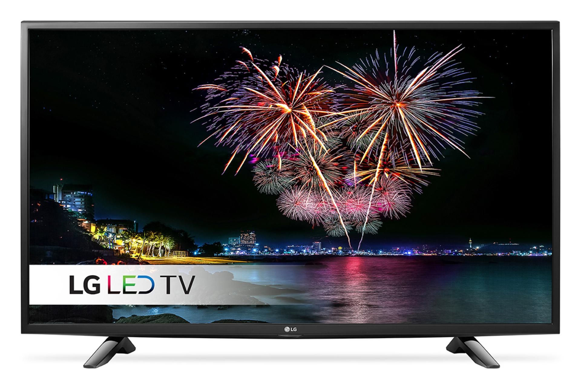 نمای جلو تلویزیون ال جی LH510V مدل 43 اینچ با صفحه روشن