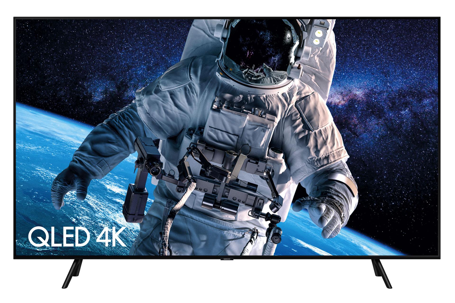 نمای جلو تلویزیون Q70R مدل 55 اینچ با صفحه روشن