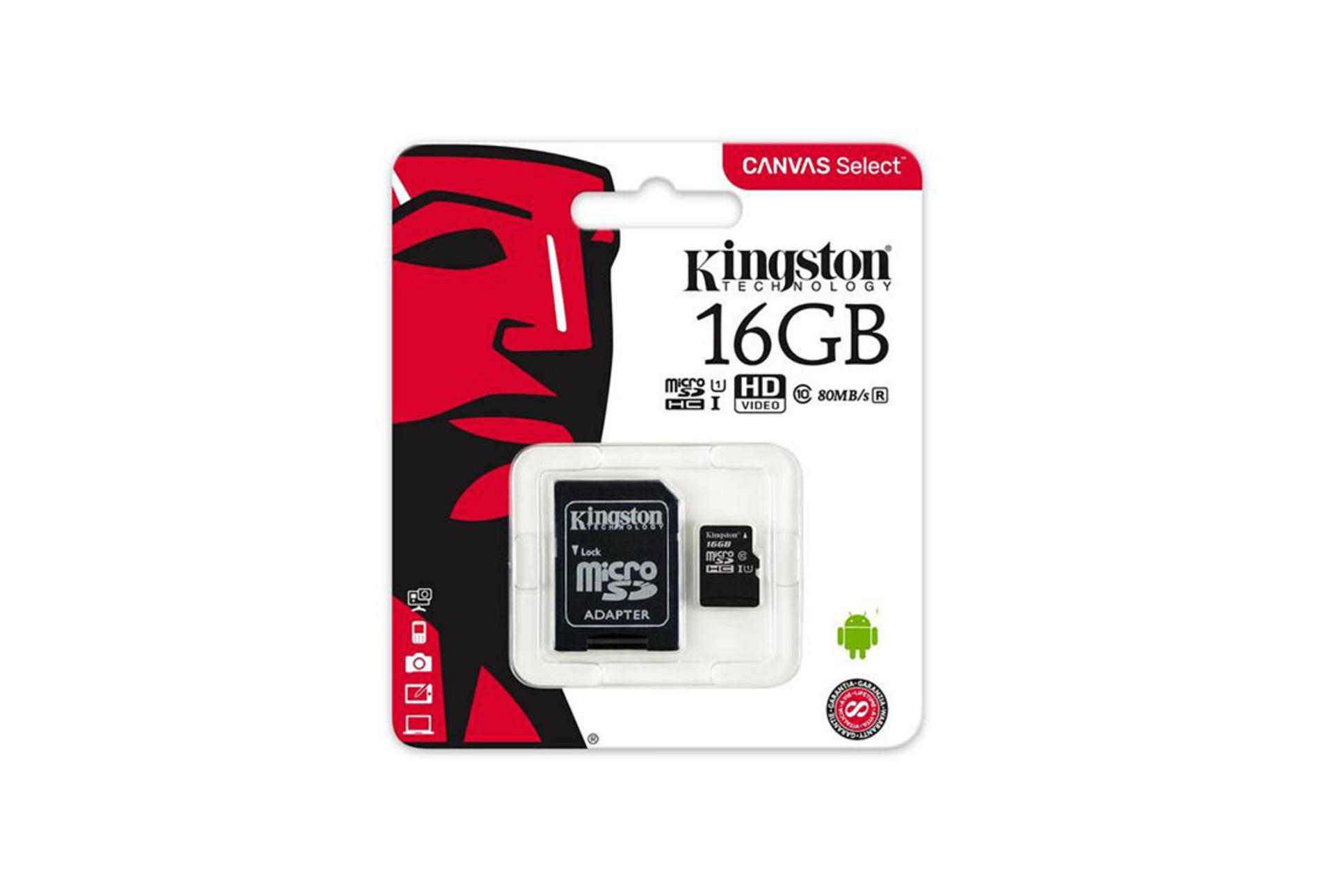 Kingston microSDHC Class 10 UHS-I U1 16GB