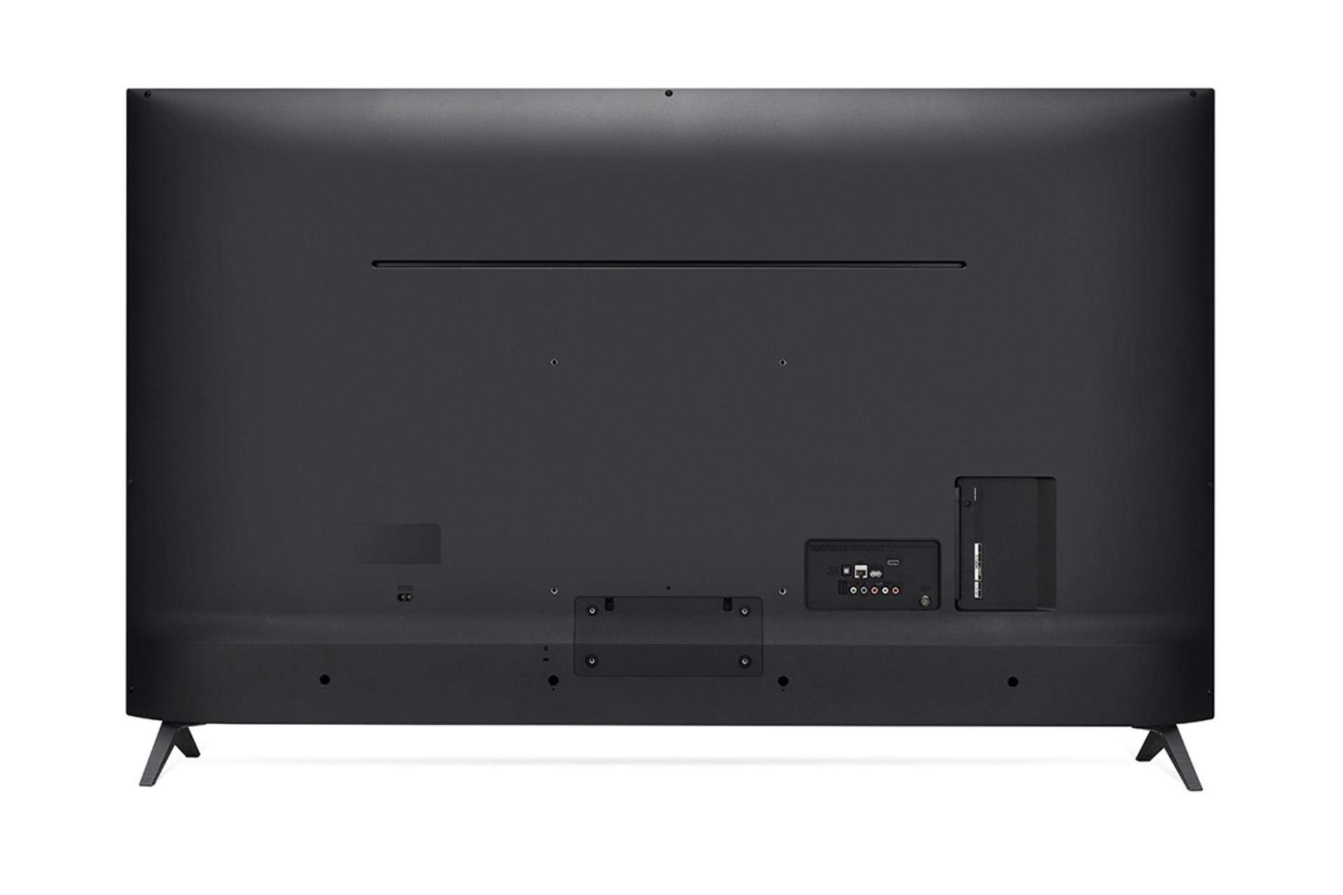 نمای پشت تلویزیون ال جی UK6300 مدل 55 اینچ و نمایش محل پورت های پشتی و کنار 