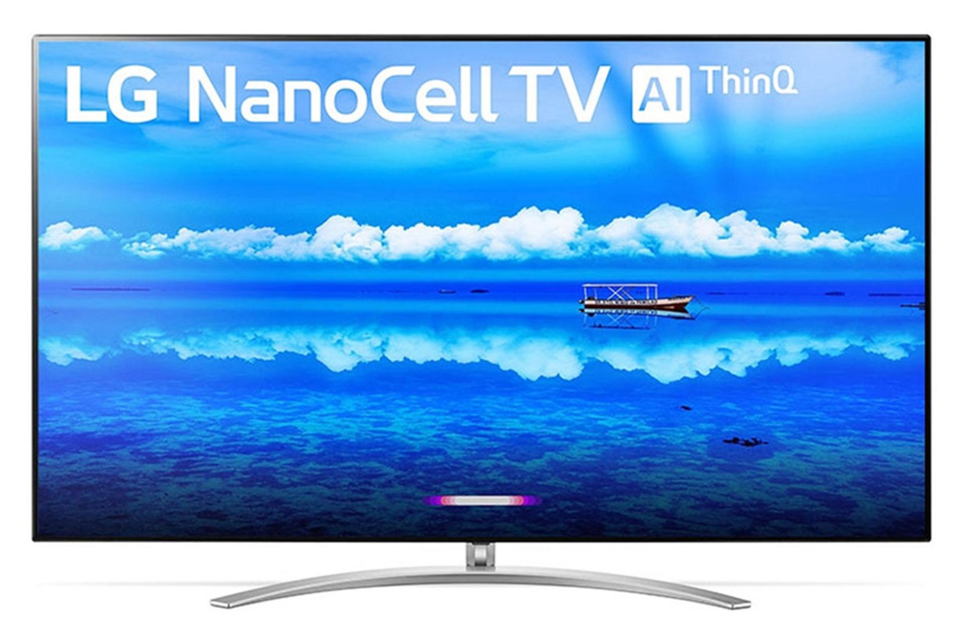 نمای جلو تلویزیون ال جی SM9500 مدل 65 اینچ با صفحه روشن / LG 65SM9500