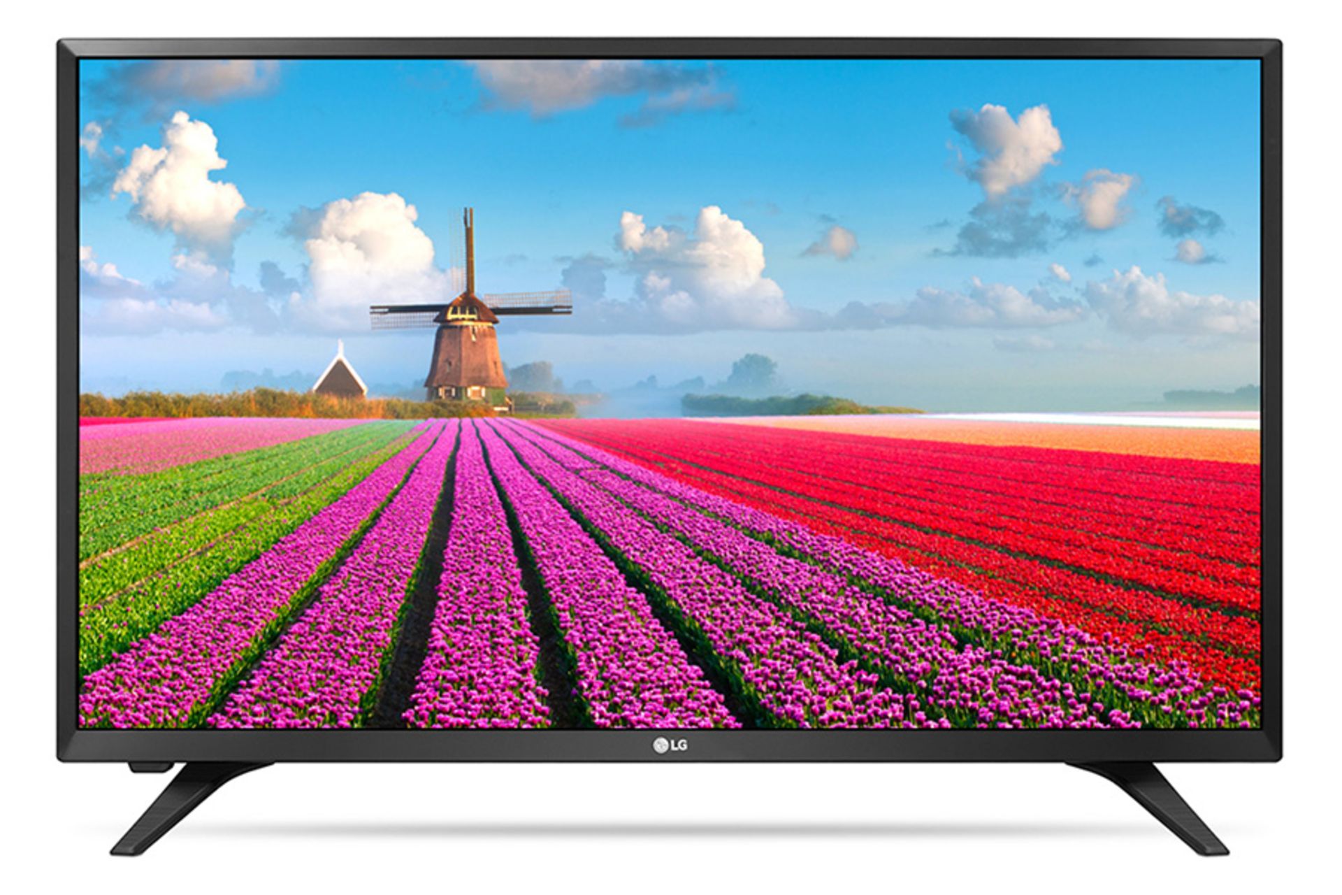 نمای جلو تلویزیون ال جی LJ500T مدل 43 اینچ با صفحه روشن