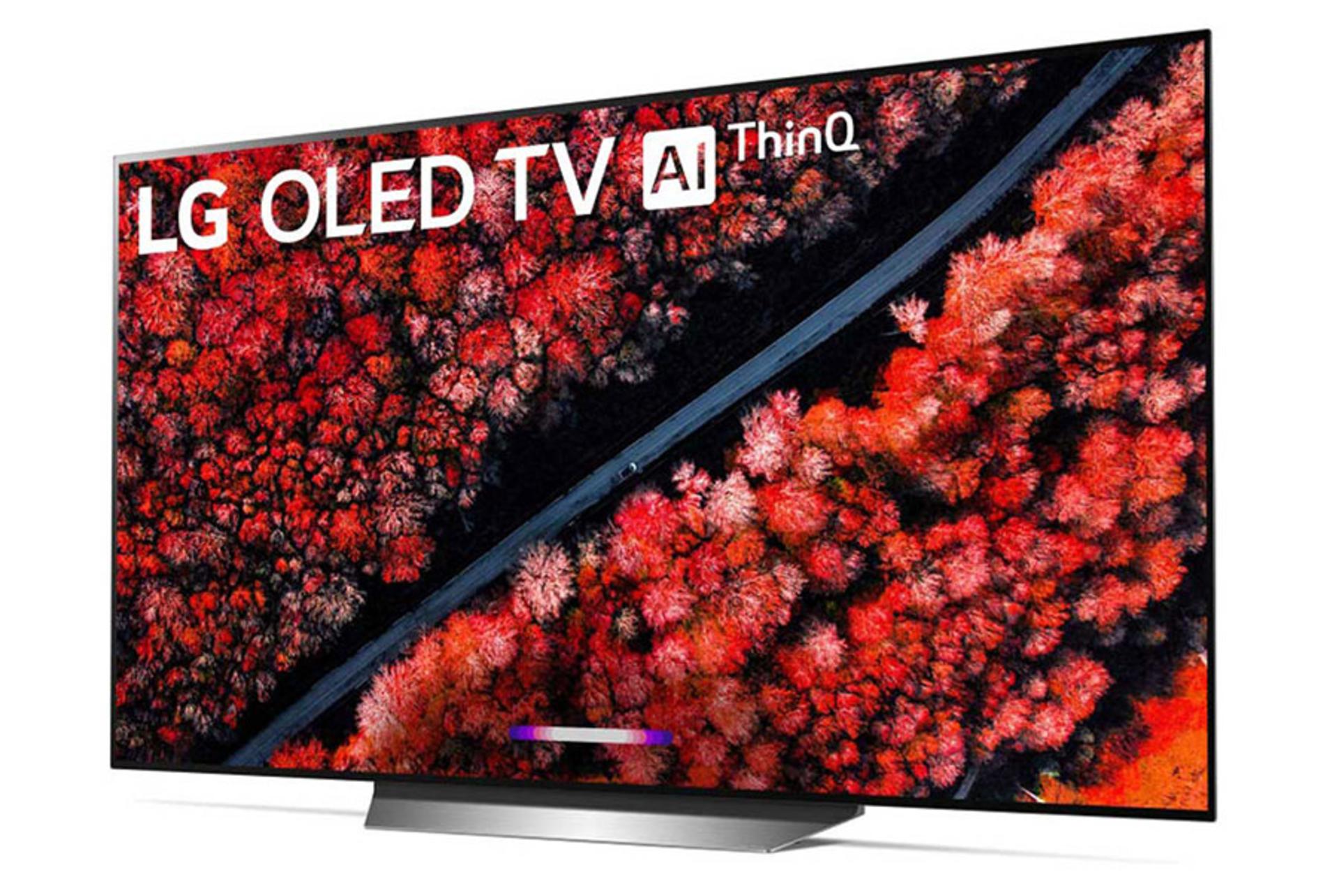 نمای نیمرخ تلویزیون ال جی C9 مدل 77 اینچ