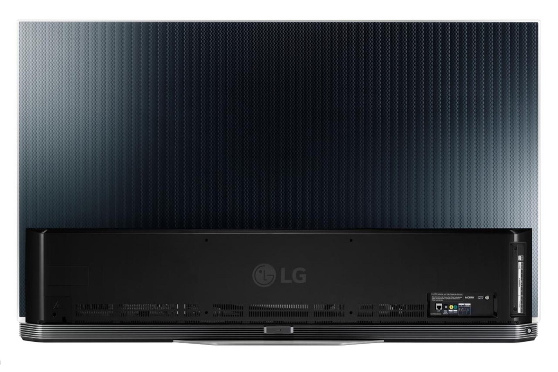 نمای پشت تلویزیون ال جی E6P مدل 55 اینچ ونمایش پورت ها