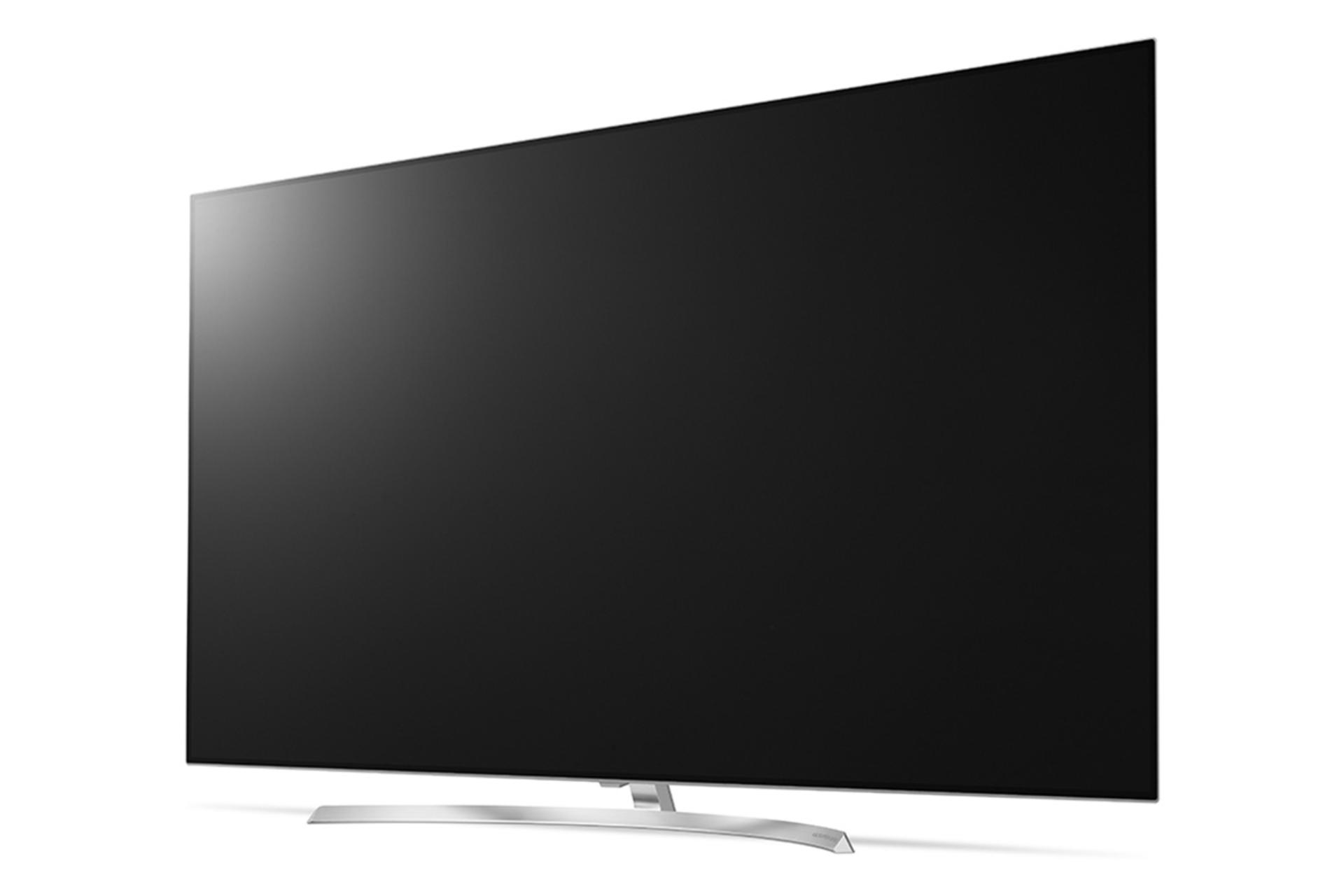 نمای نیمرخ تلویزیون ال جی 65SJ95000 با صفحه خاموش