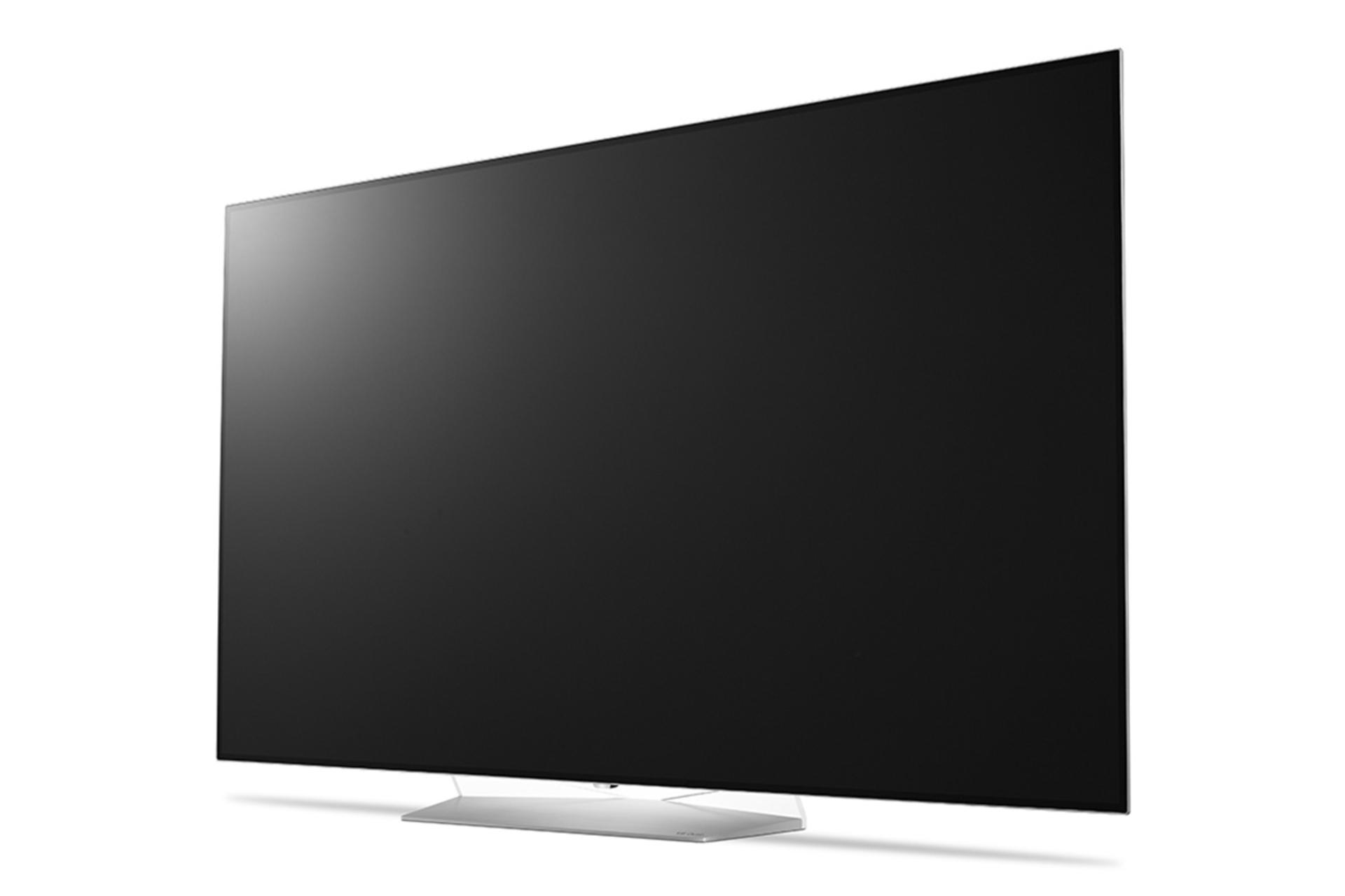 نمای نیمرخ تلویزیون OLED ال جی B7 در حالت خاموش