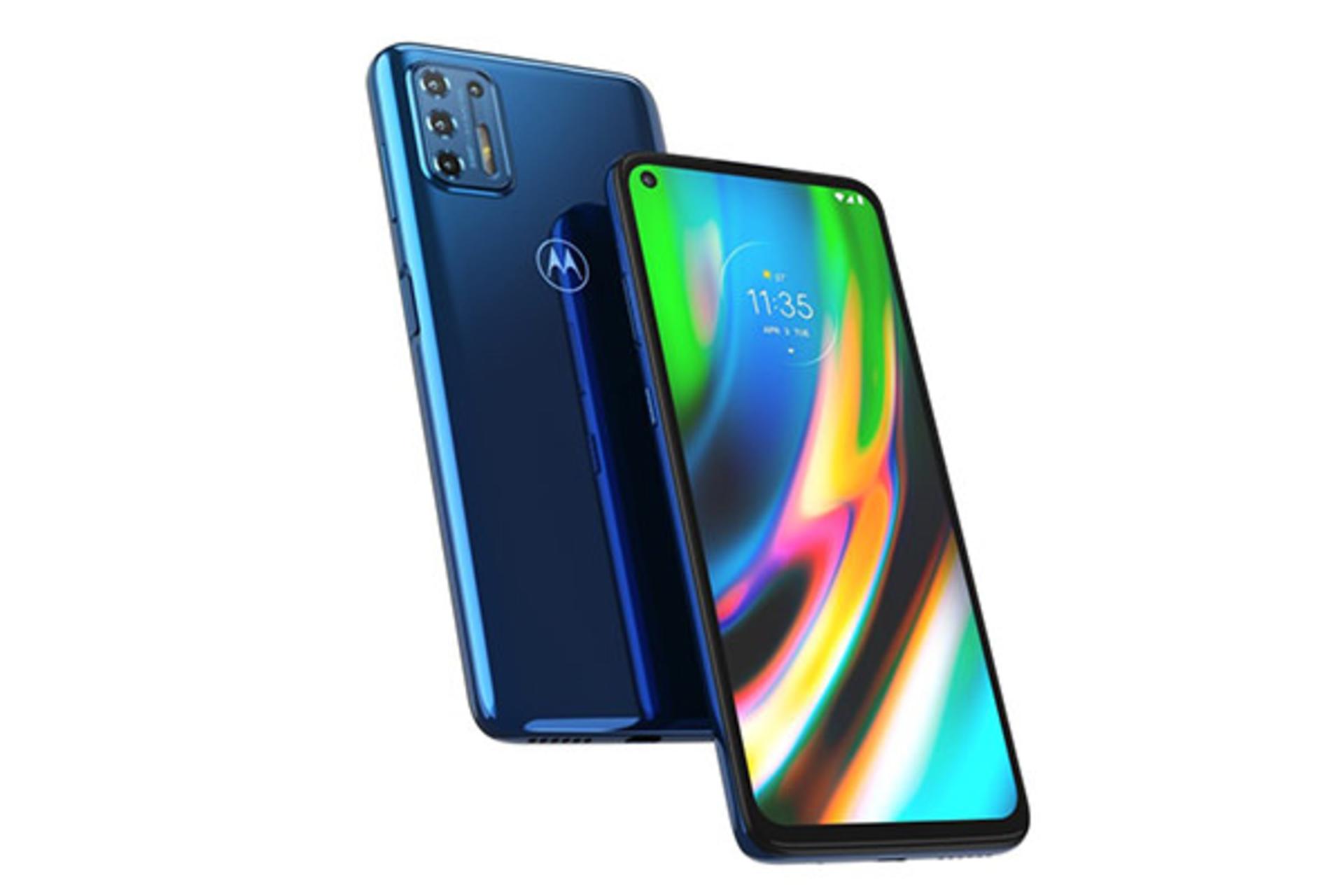 گوشی موتو جی 9 پلاس موتورولا نمای جلو و پشت دوربین ها / Motorola Moto G9 Plus