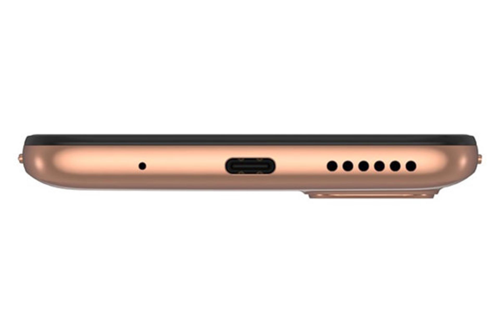 گوشی موتو جی 9 پلاس موتورولا نمای زیر پورت شارژ و اسپیکر و میکروفون / Motorola Moto G9 Plus