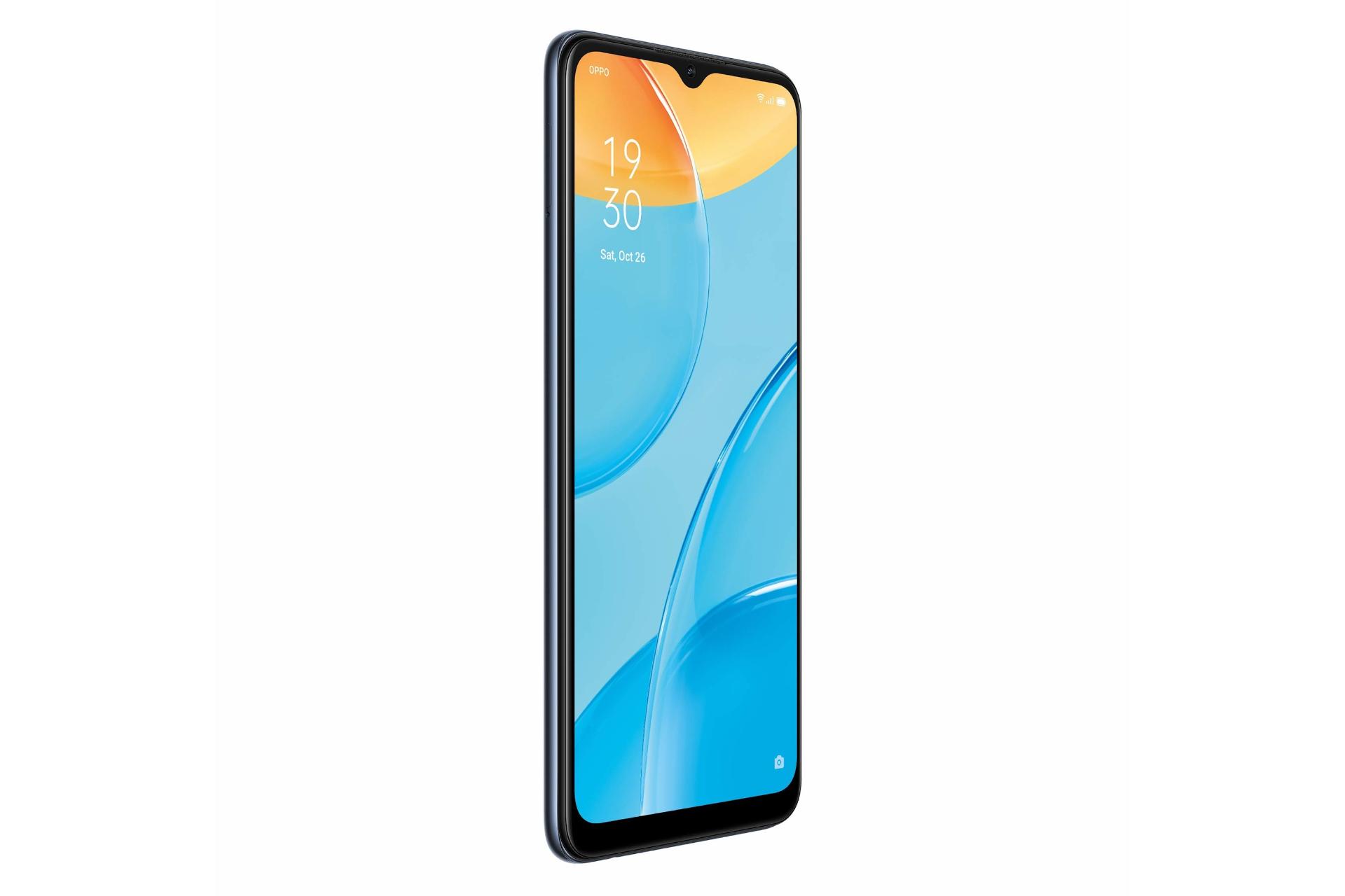 نمای چپ پنل جلو گوشی موبایل ای 15 اوپو Oppo A15 مشکی
