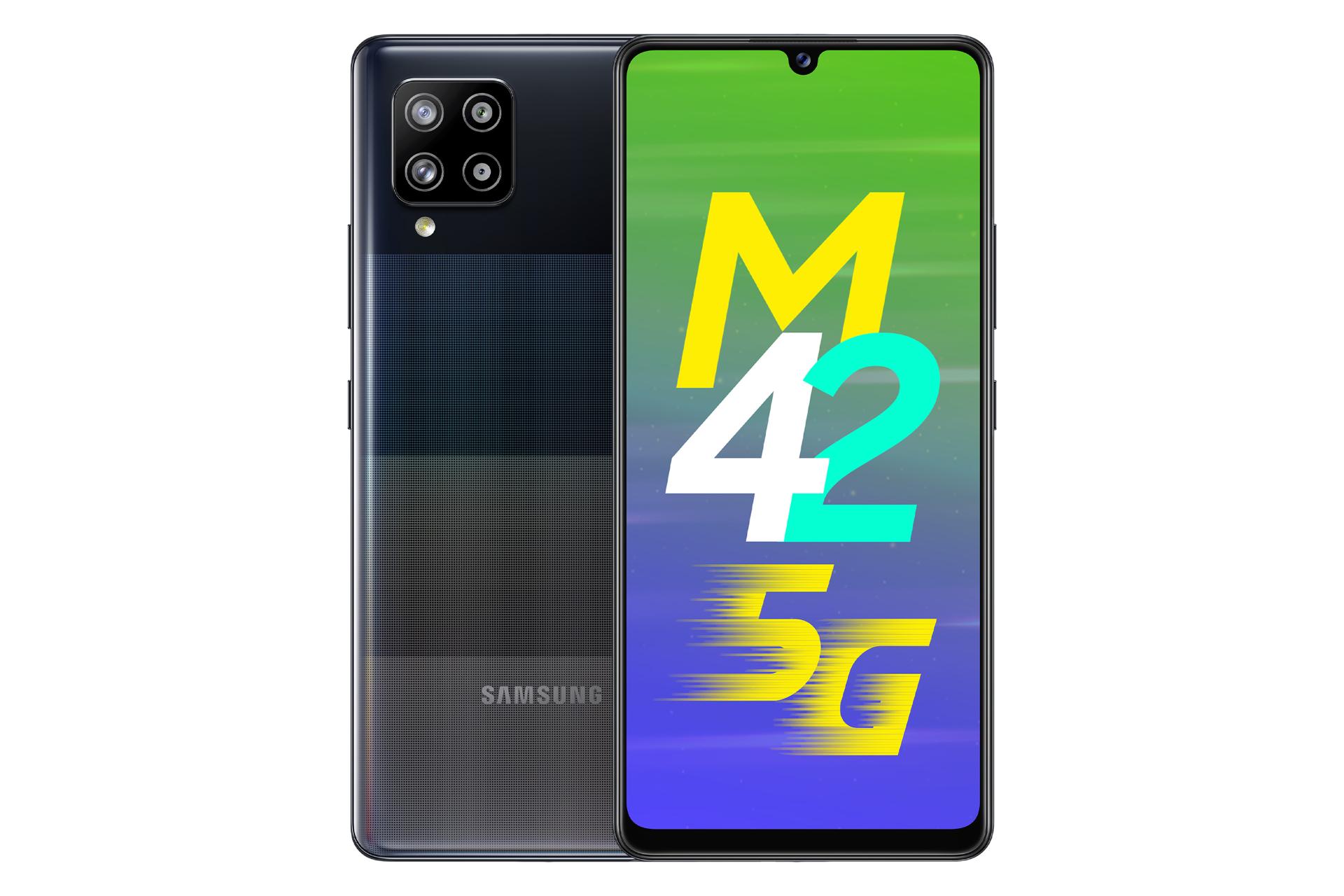 نمای پشت و جلو گوشی سامسونگ گلکسی ام 42 رنگ مشکی