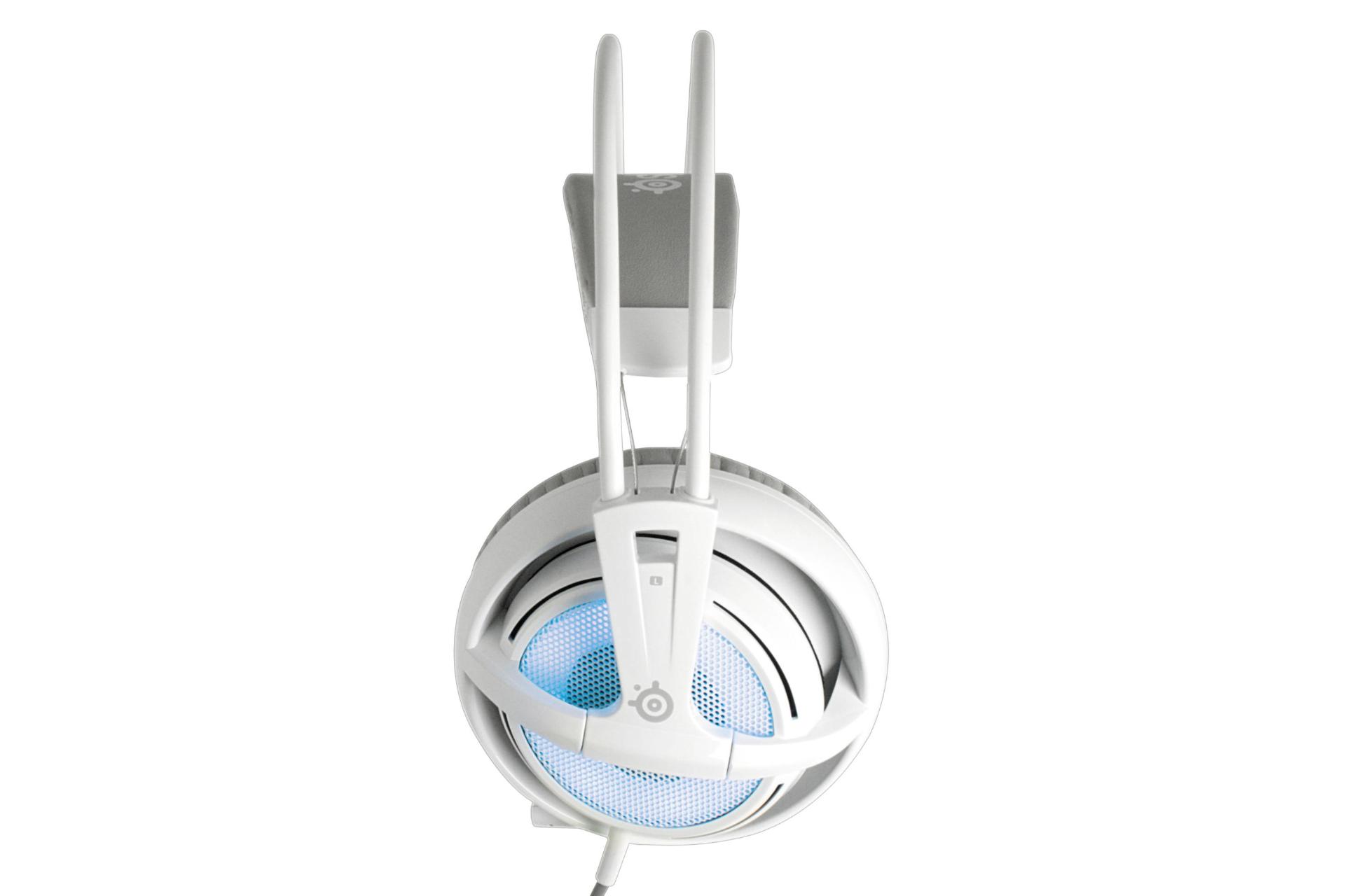 نمای جانبی هدست گیمینگ استیل سریز SteelSeries Siberia v2 USB سفید