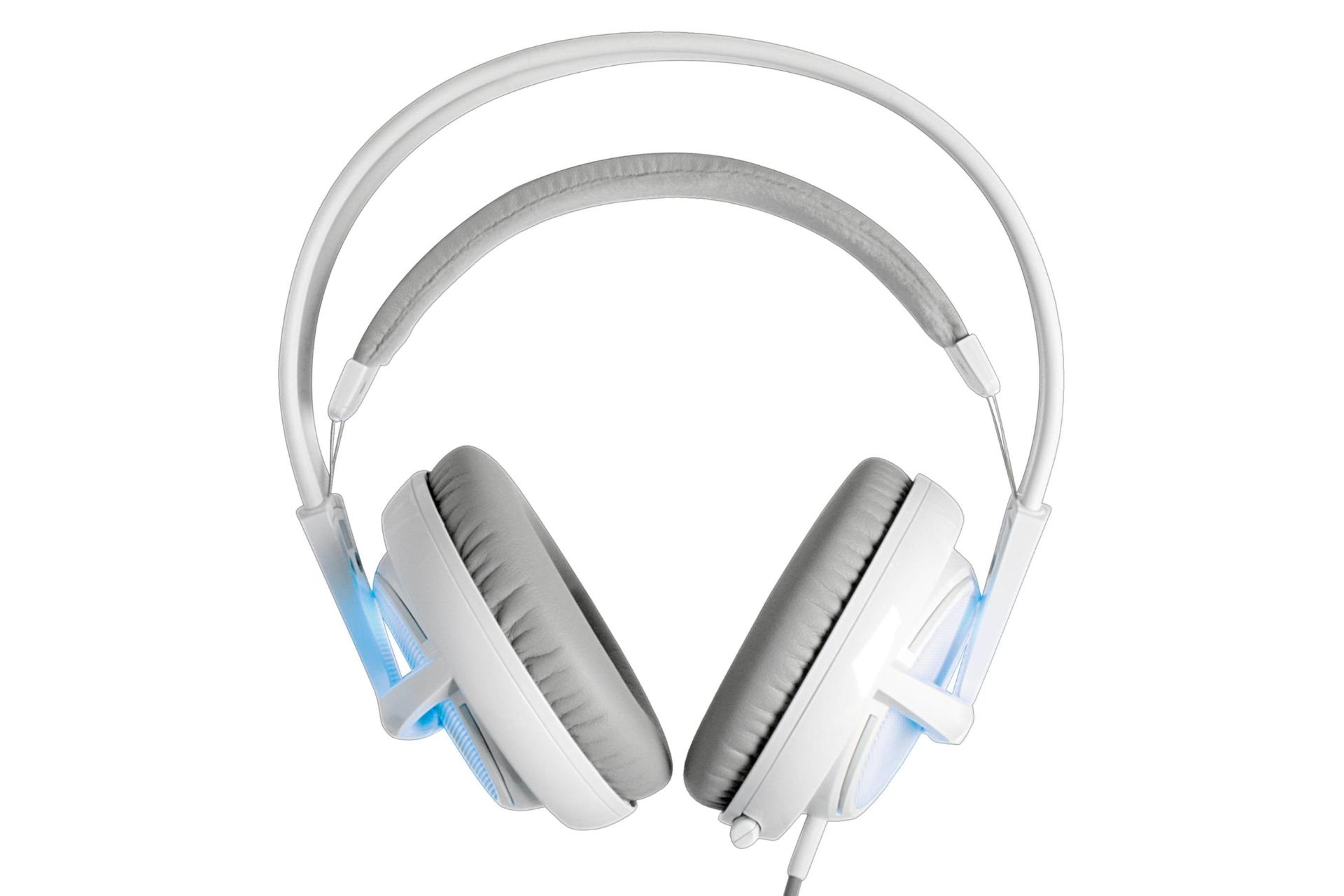 نمای روبرو هدست گیمینگ استیل سریز SteelSeries Siberia v2 USB سفید