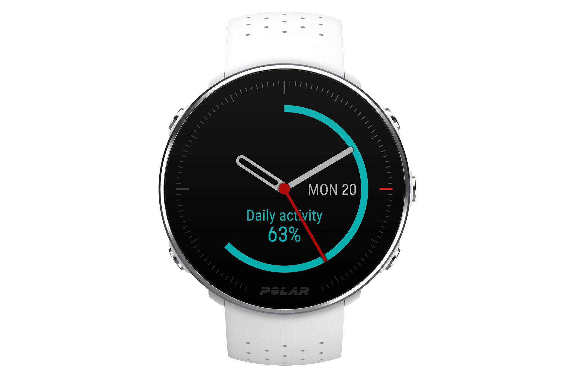 نمای روبرو اسمارت واچ پولار Polar Vantage M سفید