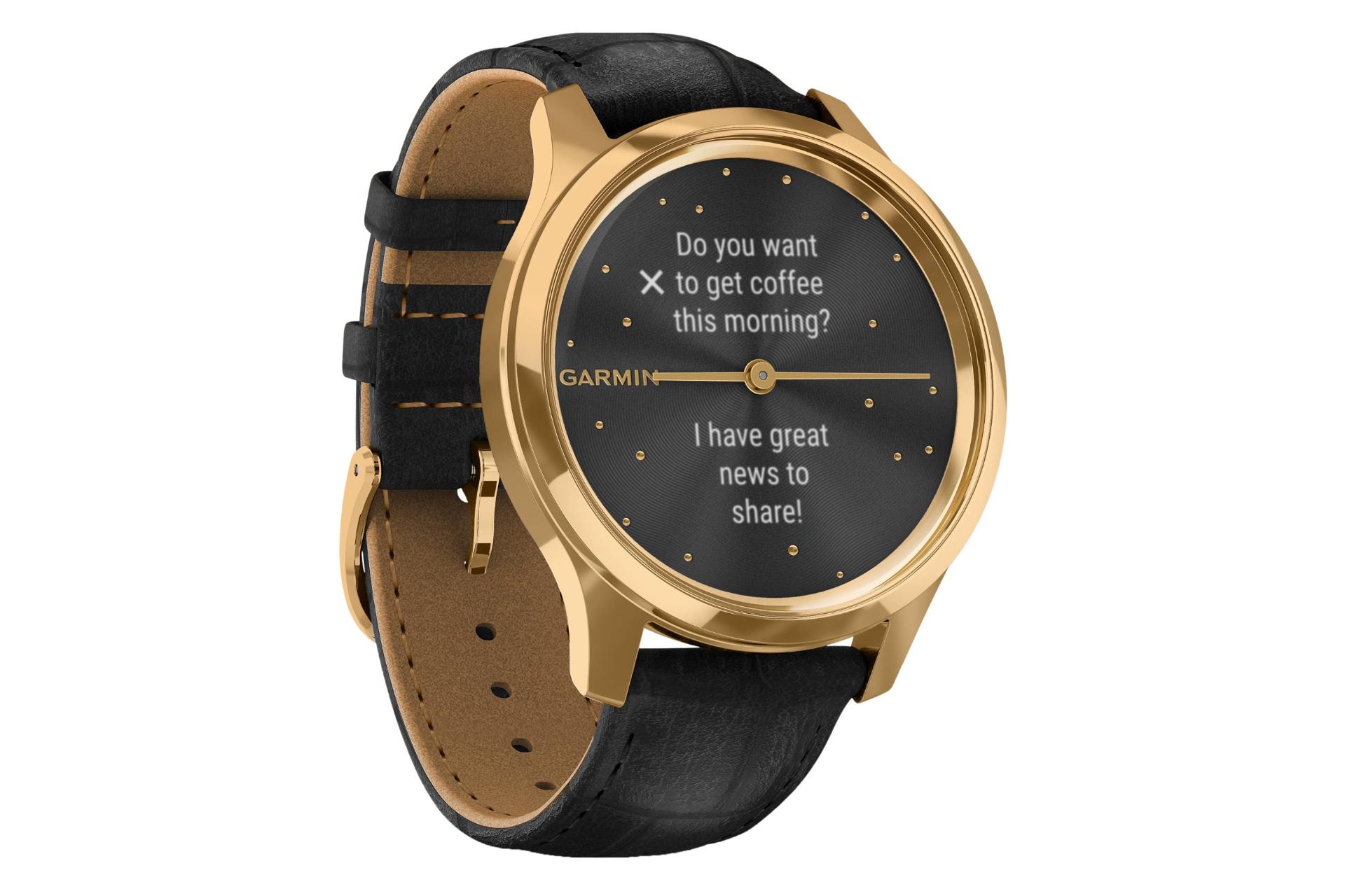 مرجع متخصصين ايران اسمارت واچ ويوومو لوكس گارمين نسخه استيل Garmin vivomove Luxe Stainless Steel طلايي