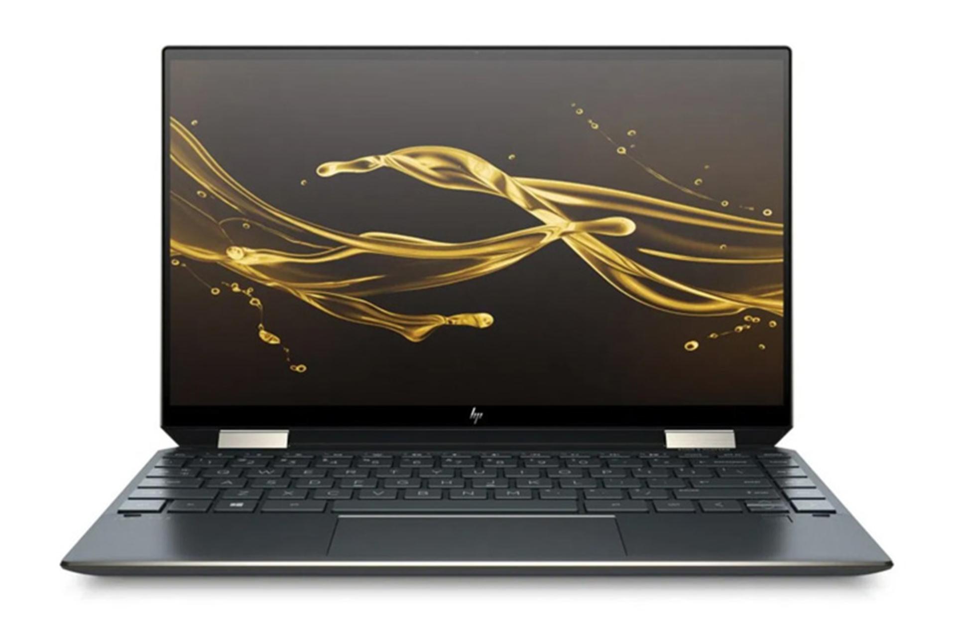 نمای جلو لپ تاپ اچ پی اسپکتر X360 13T AW000 در حالت روشن