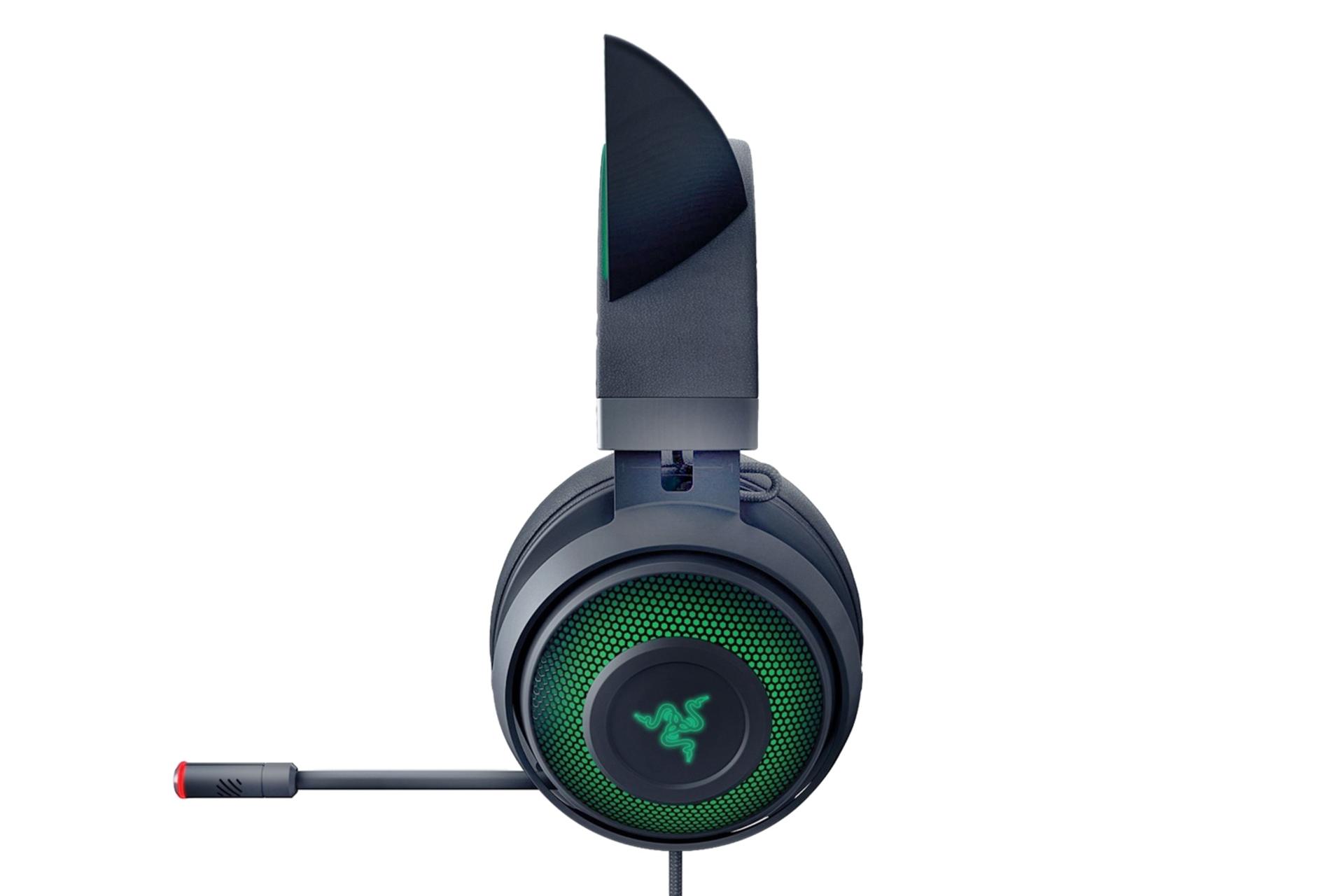 نمای کناری هدست گیمینگ ریزر کراکن کیتی Razer Kraken Kitty مشکی