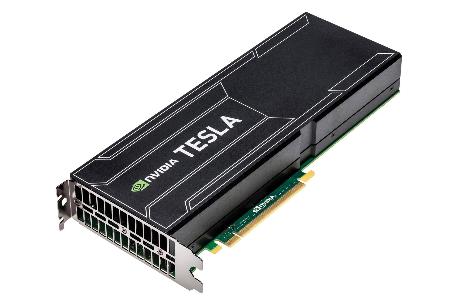 نمای جلو زاویه دار کارت گرافیک انویدیا تسلا کی 40