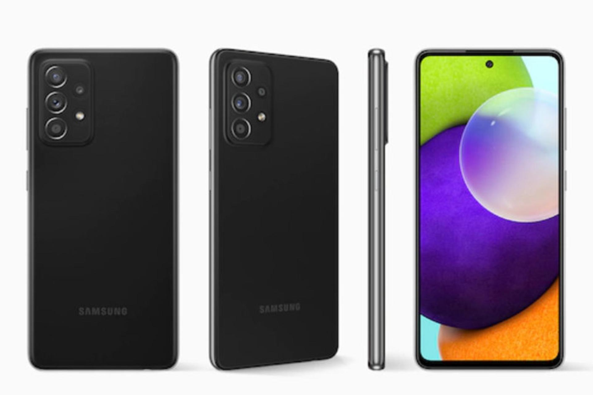 گوشی سامسونگ گلکسی F52 5G از زوایای مختلف