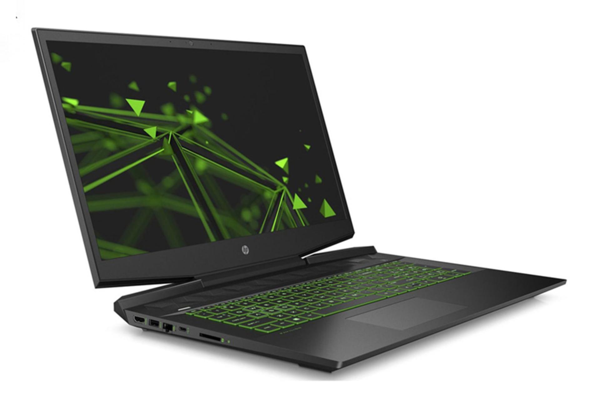 نمای نیمرخ لپ تاپ اچ پی پاویلیون CD100 با صفحه روشن