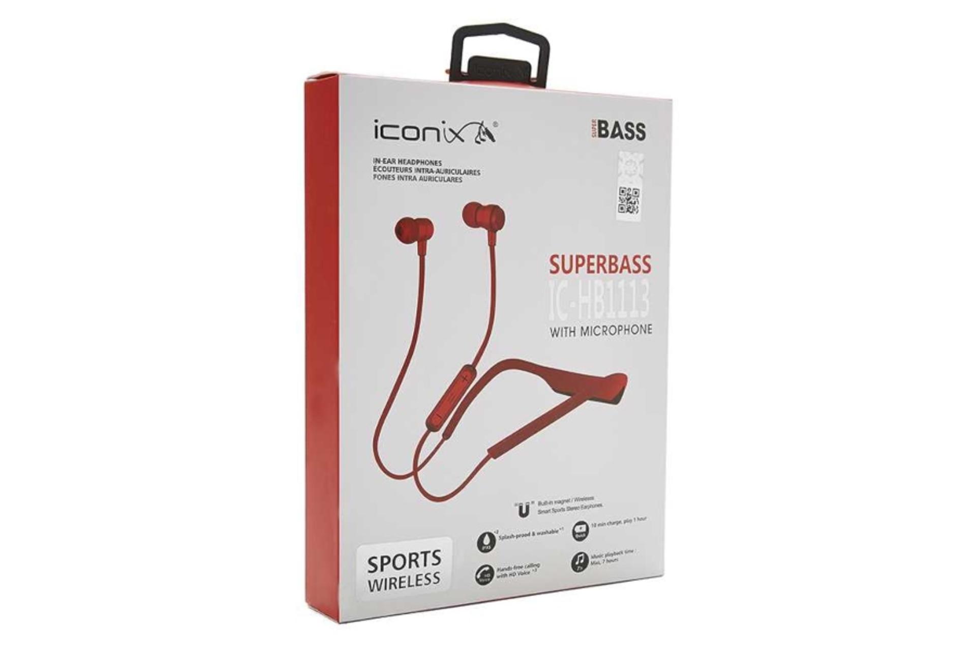 جعبه هدفون بی سیم آیکونیکس iConix IC-HB1113 قرمز
