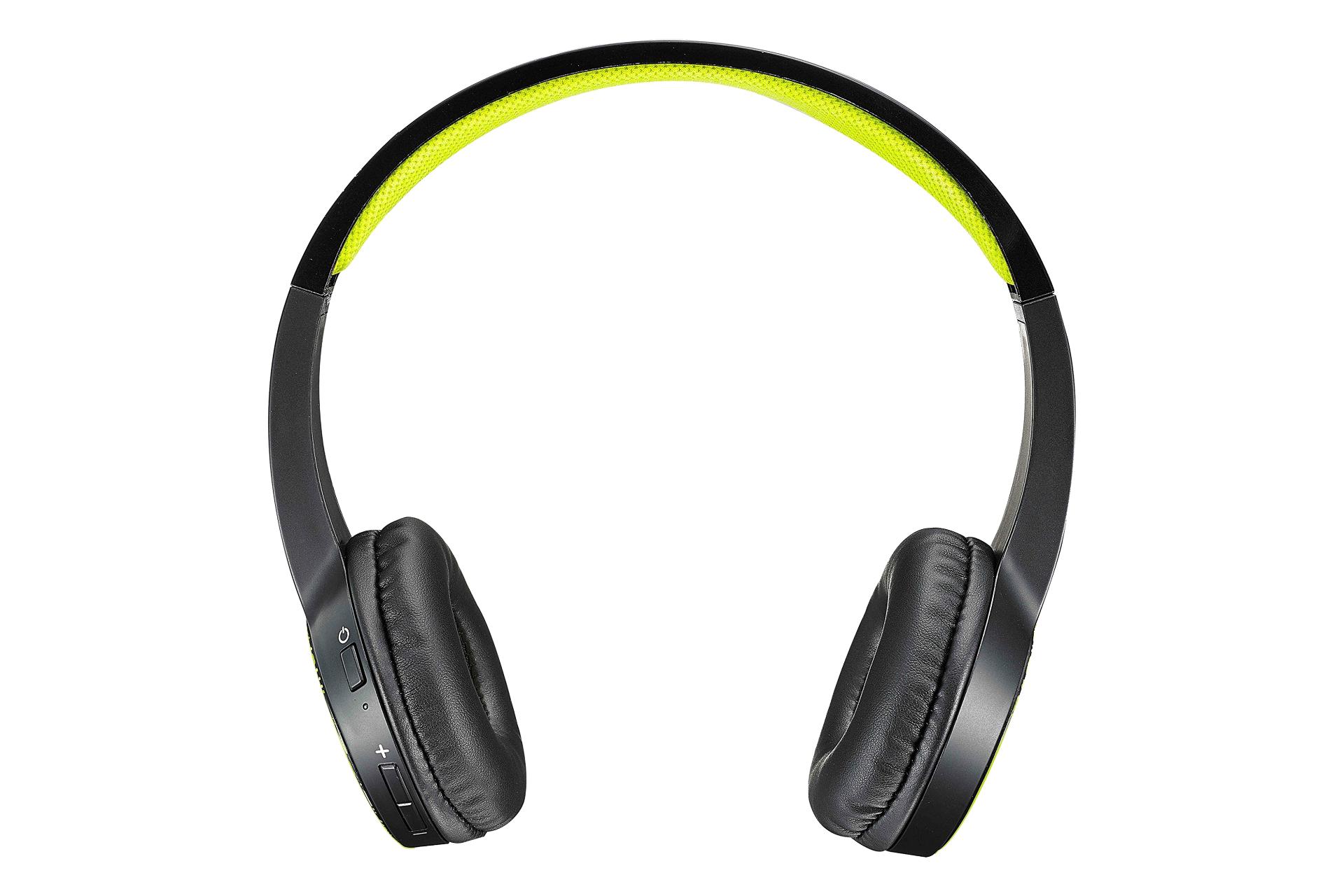 نمای روبرو هدفون بی سیم رپو Rapoo S100 مشکی و زرد