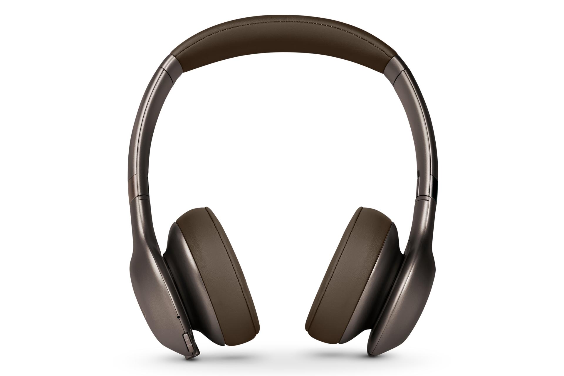 نمای روبرو هدفون بی سیم جی بی ال اورست JBL Everest 310 قهوه ای