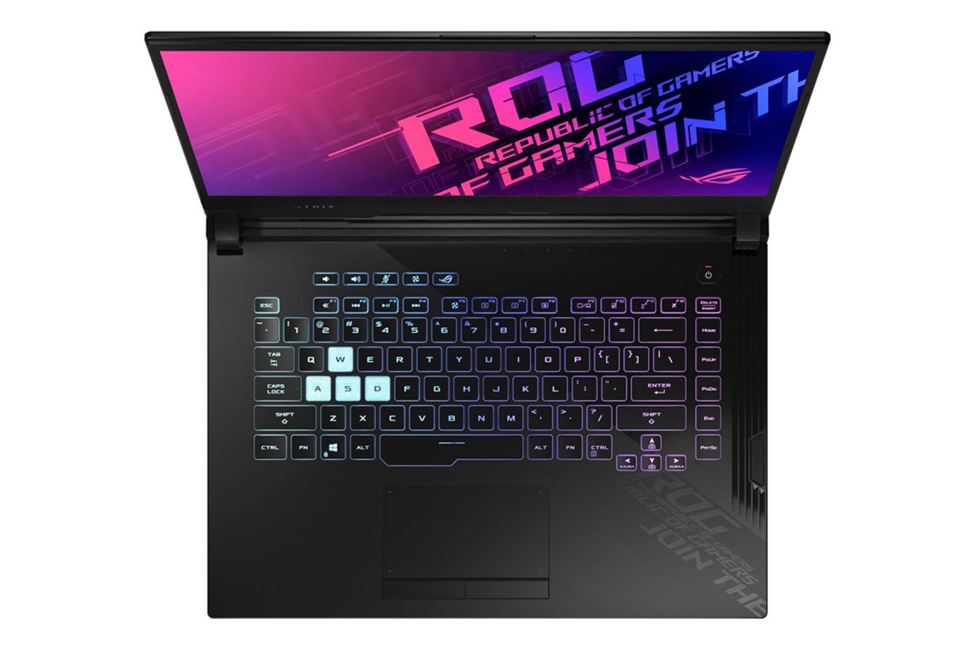 لپ تاپ ایسوس ROG Strix G512LU از نمای بالا