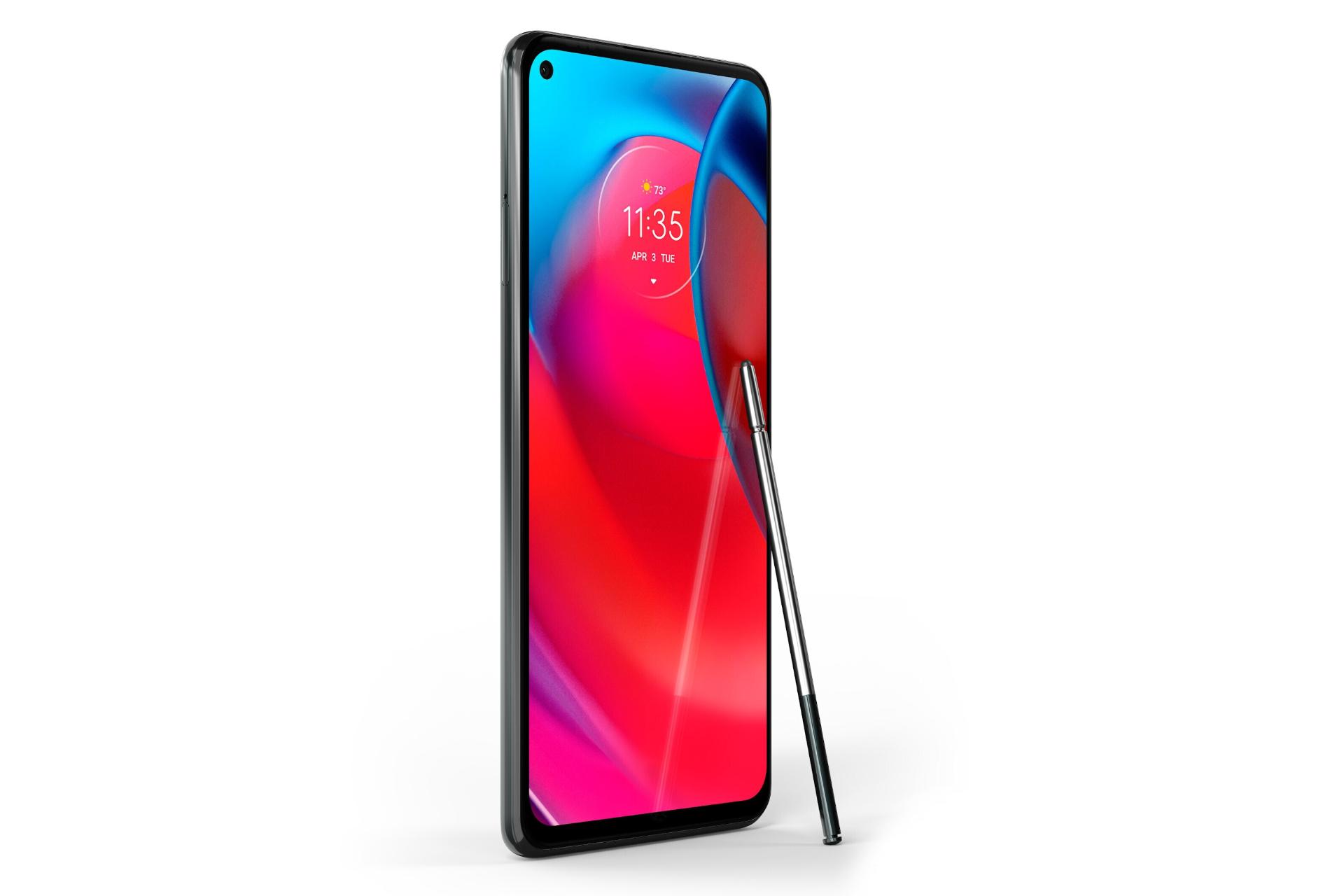 نمای چپ پنل جلو گوشی موبایل موتو جی استایلوس 5G موتورولا Motorola Moto G Stylus 5G