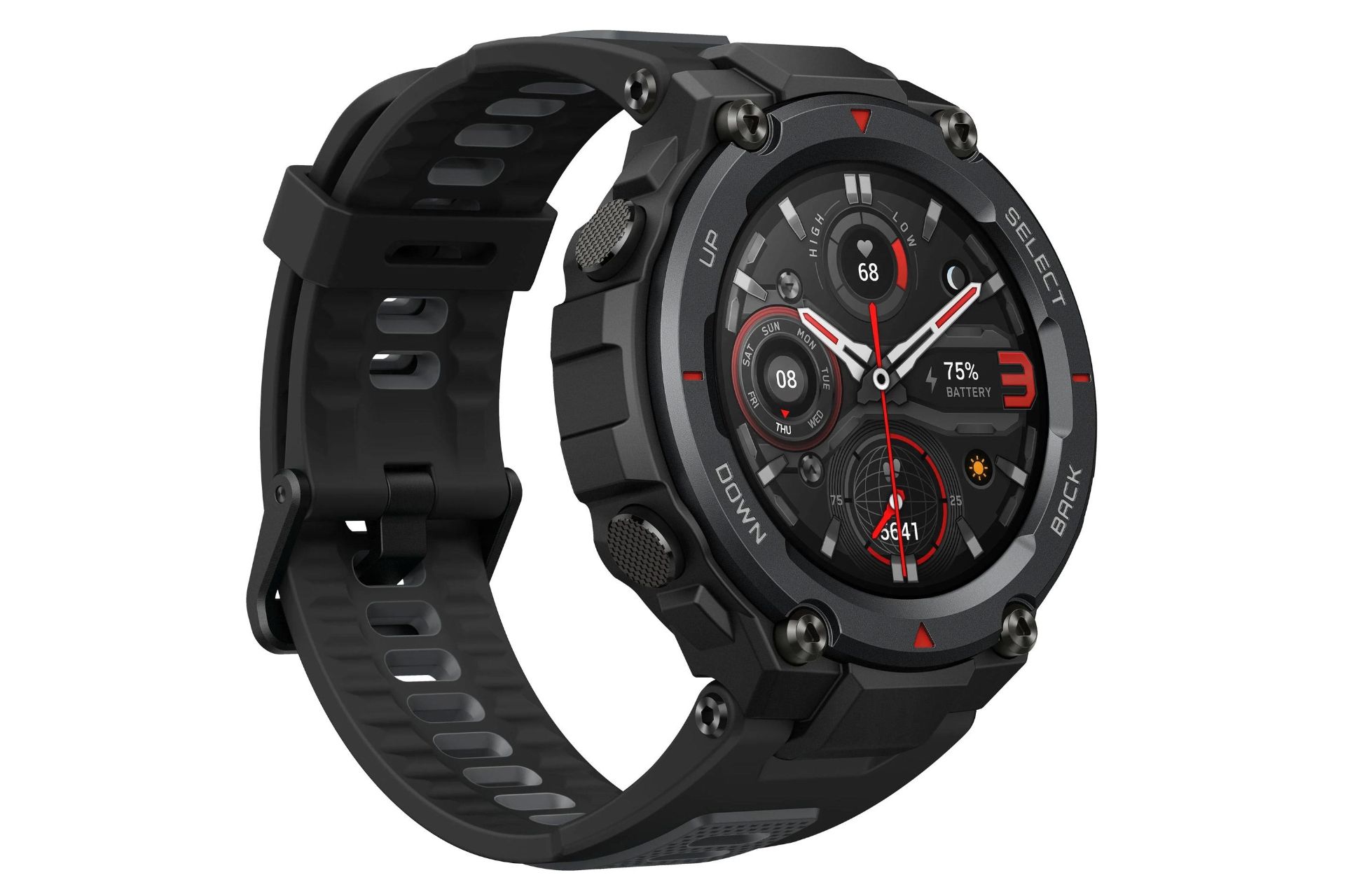 نمای چپ Amazfit T-Rex Pro اسمارت واچ امیزفیت تی رکس پرو مشکی