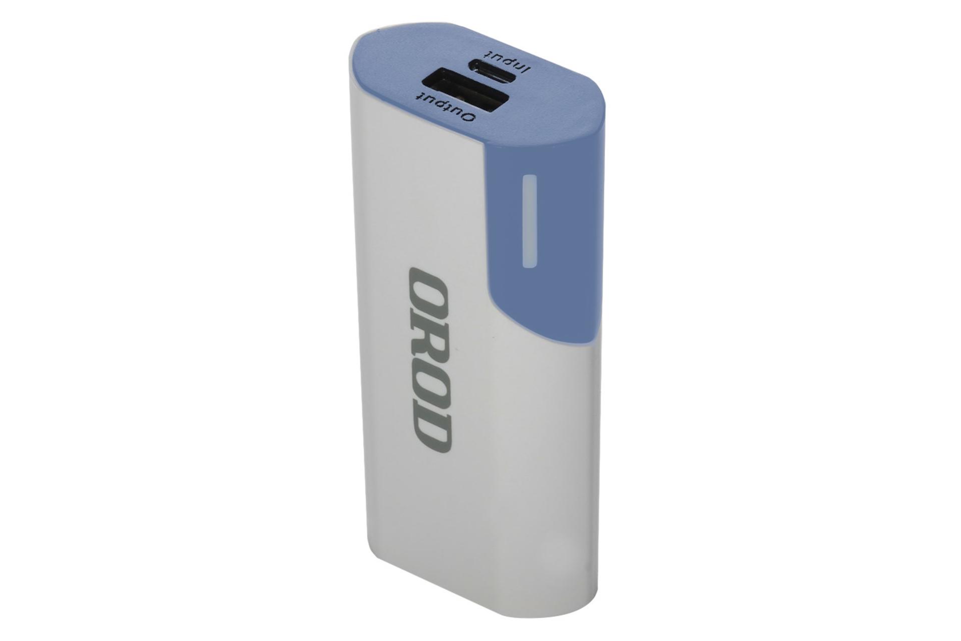 پاور بانک ارد Orod OP-52PA 5200mAh با ظرفیت 5200 میلی‌آمپر ساعت آبی
