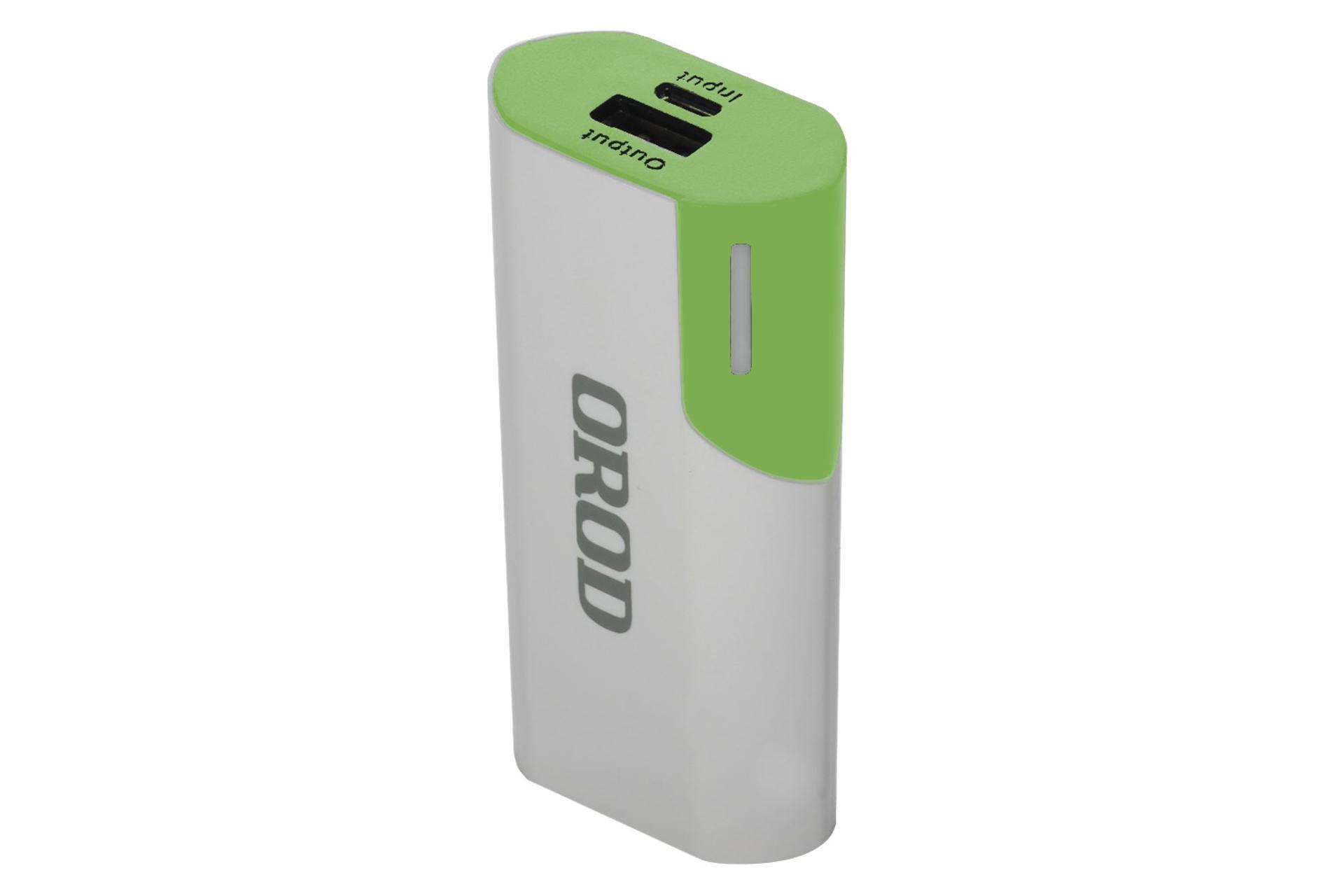 پاور بانک ارد Orod OP-52PA 5200mAh با ظرفیت 5200 میلی‌آمپر ساعت سبز