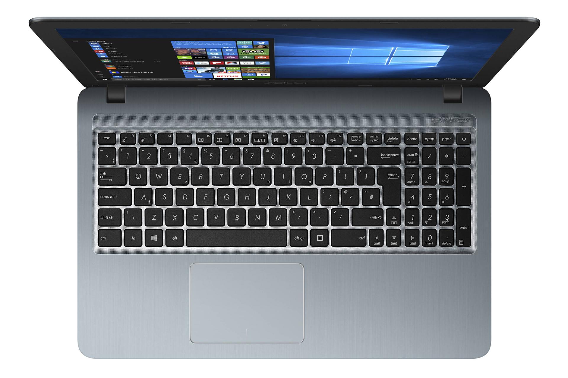 لپ تاپ ایسوس ویووبوک مکس X540BA از نمای بالا