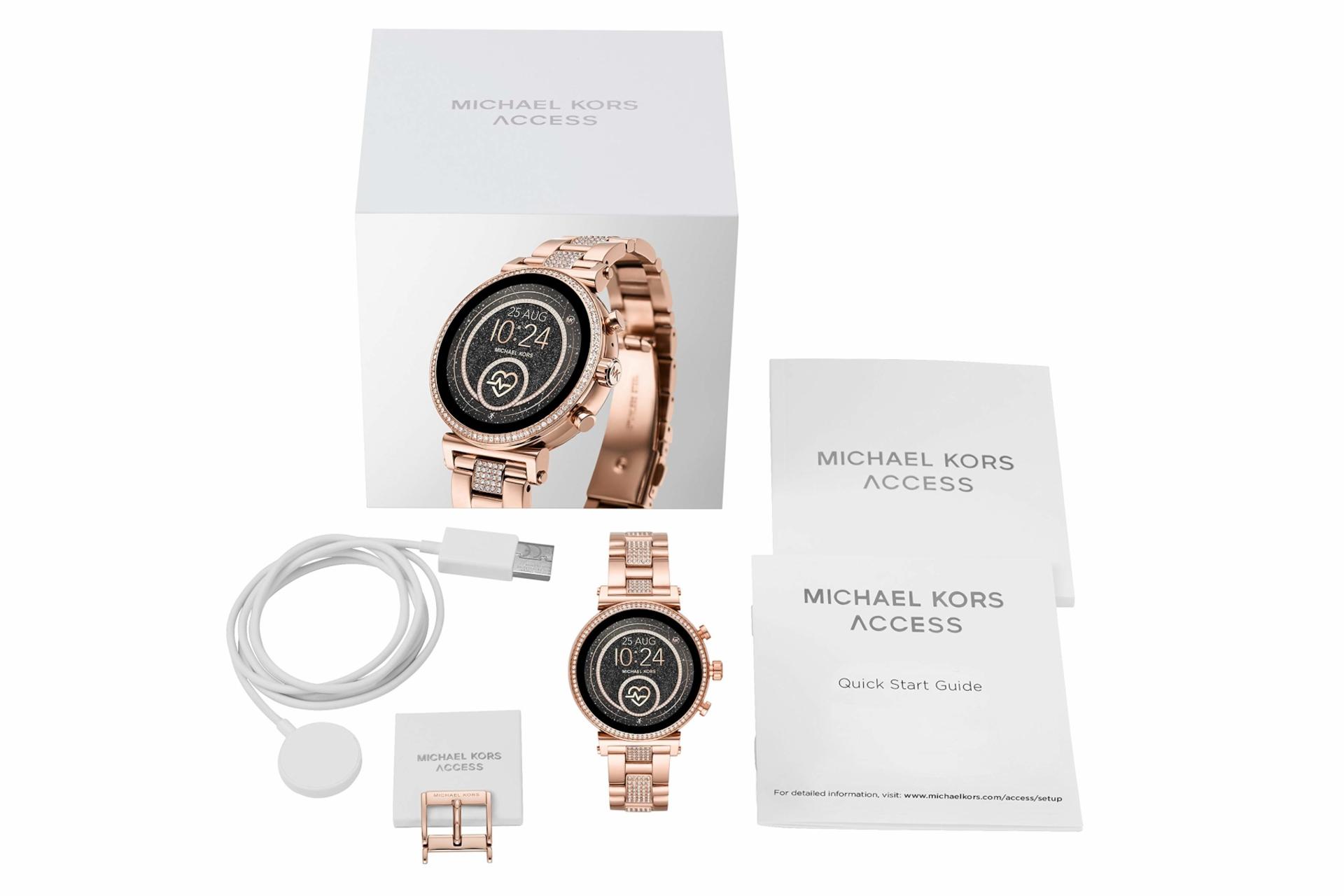 اقلام همراه اسمارت واچ مایکل کورس Michael Kors Access Gen 4 Sofie رزگلد نگین دار