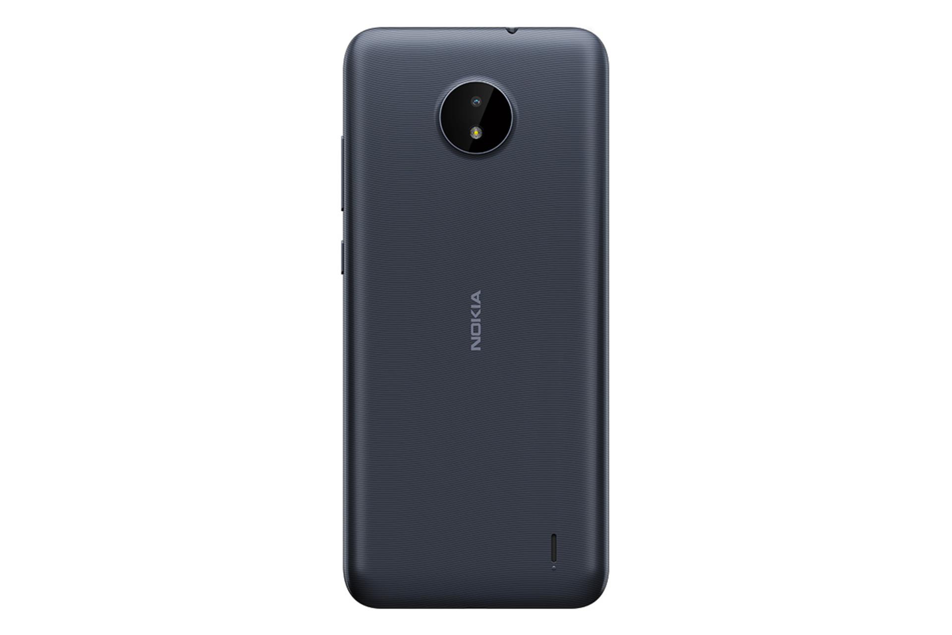 نمای پشت موبایل نوکیا سی 20 / Nokia C20 رنگ آبی تیره