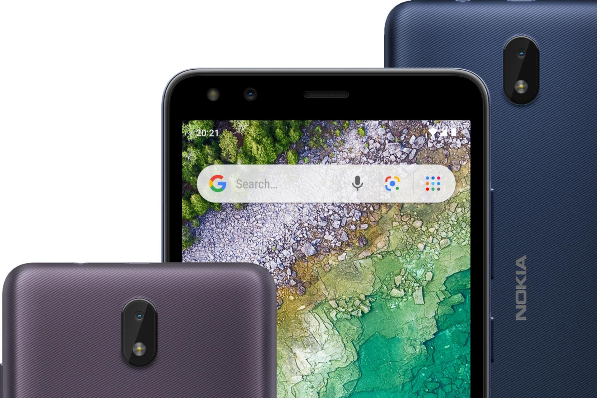 نمای پشت و جلو گوشی نوکیا C01 پلاس